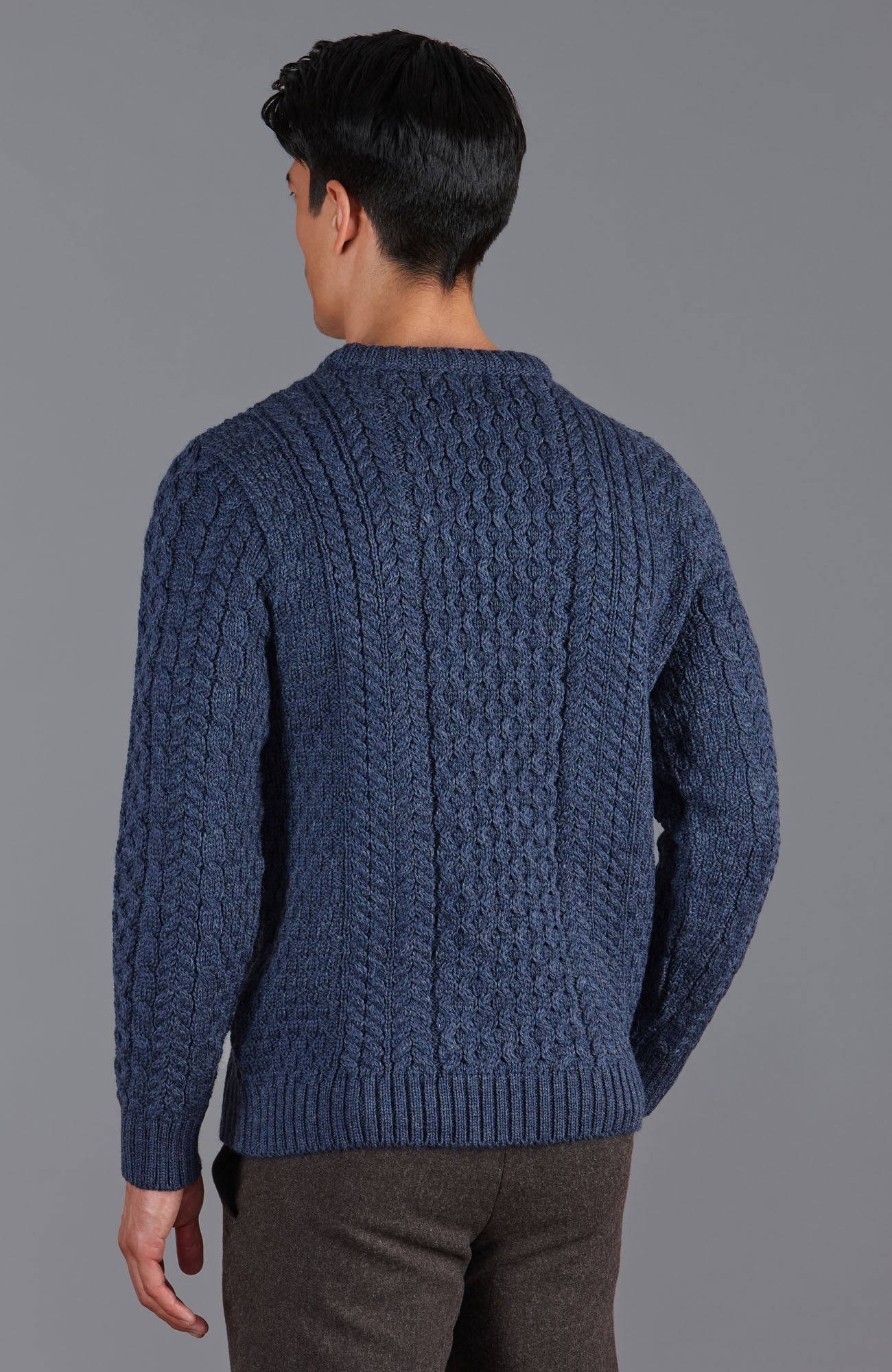 Mens Fisherman's British Wool Cable Jumper