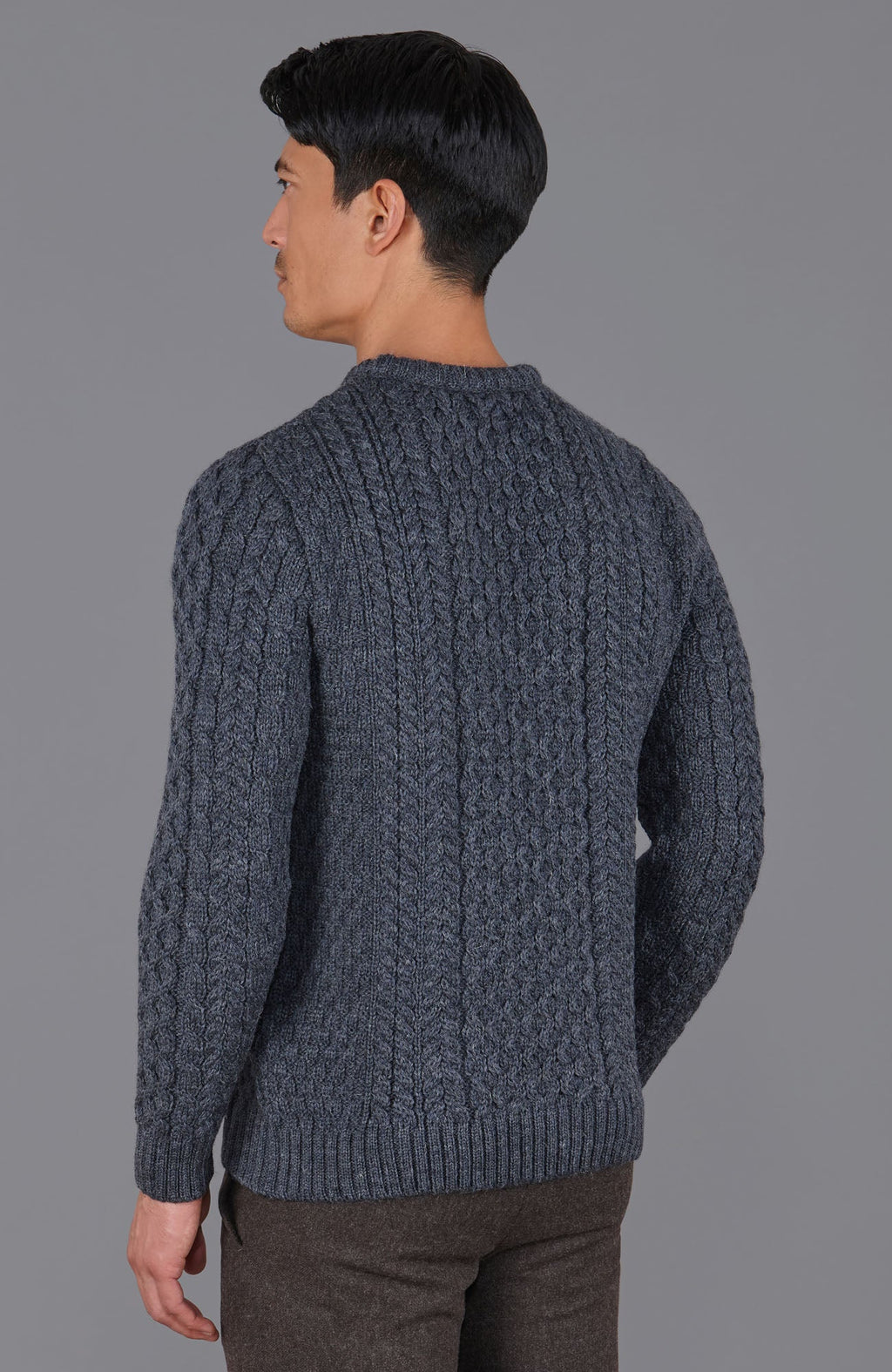 Mens Fisherman's British Wool Cable Jumper
