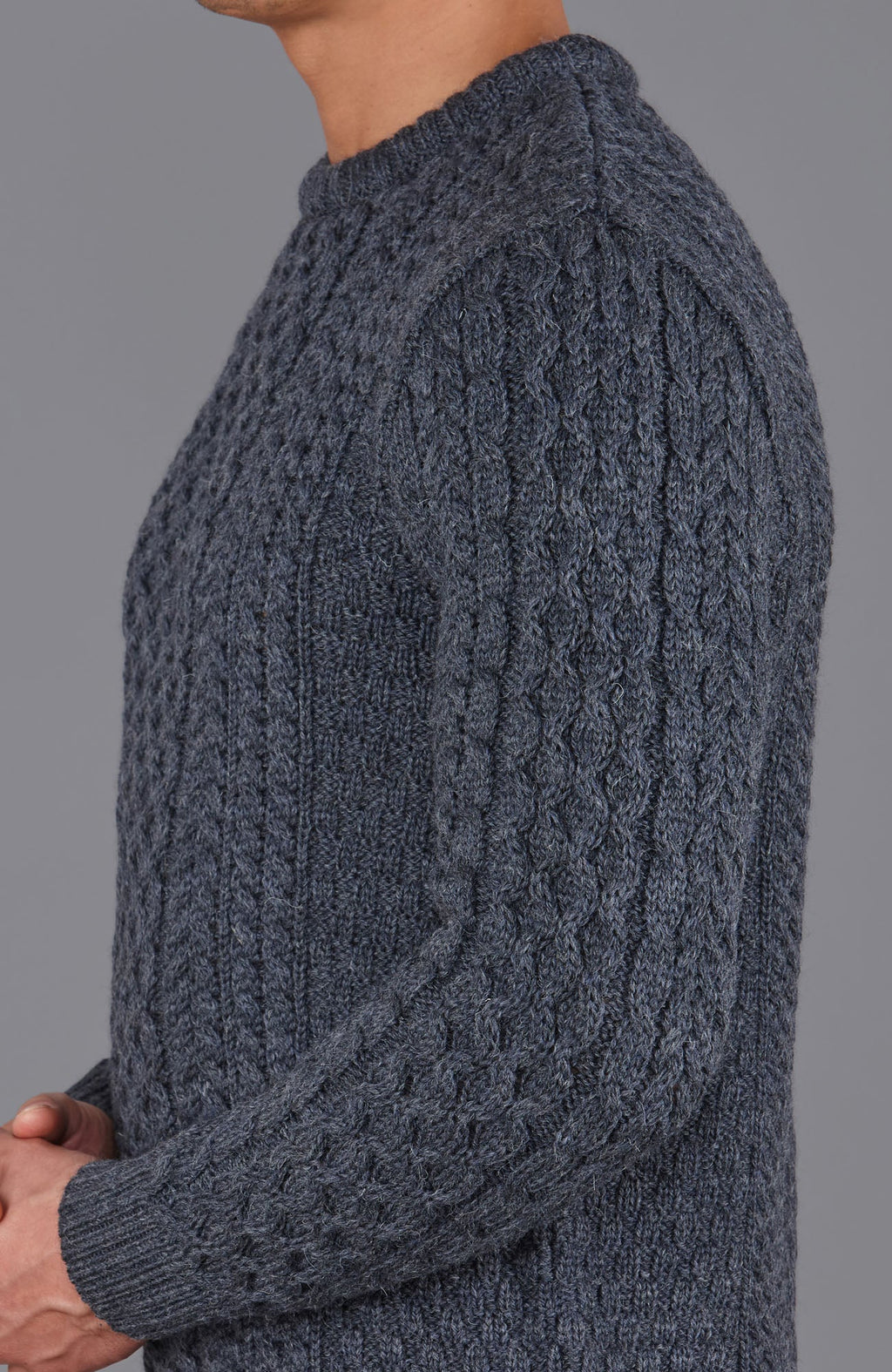 Mens Fisherman's British Wool Cable Jumper