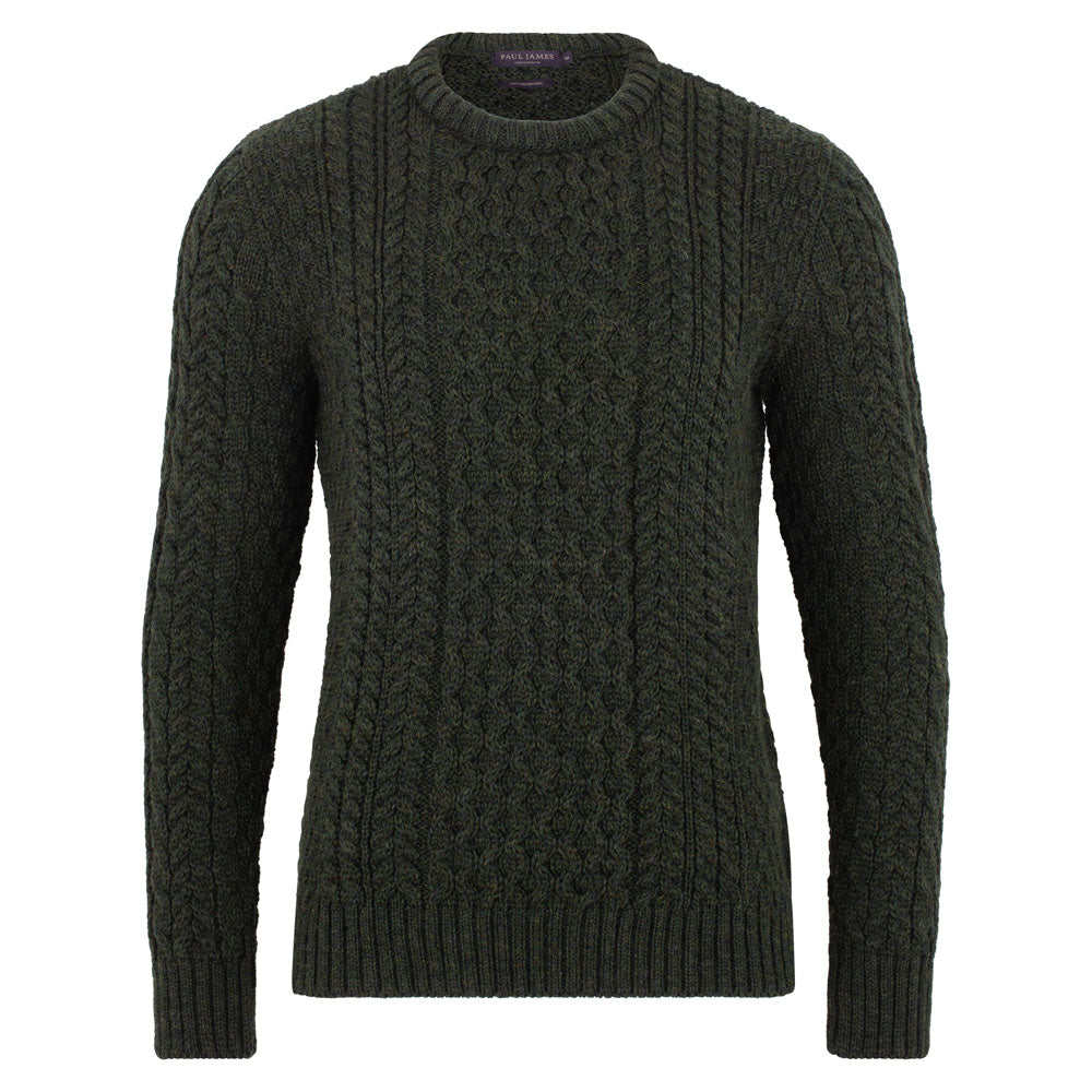 Mens Fisherman's British Wool Cable Jumper