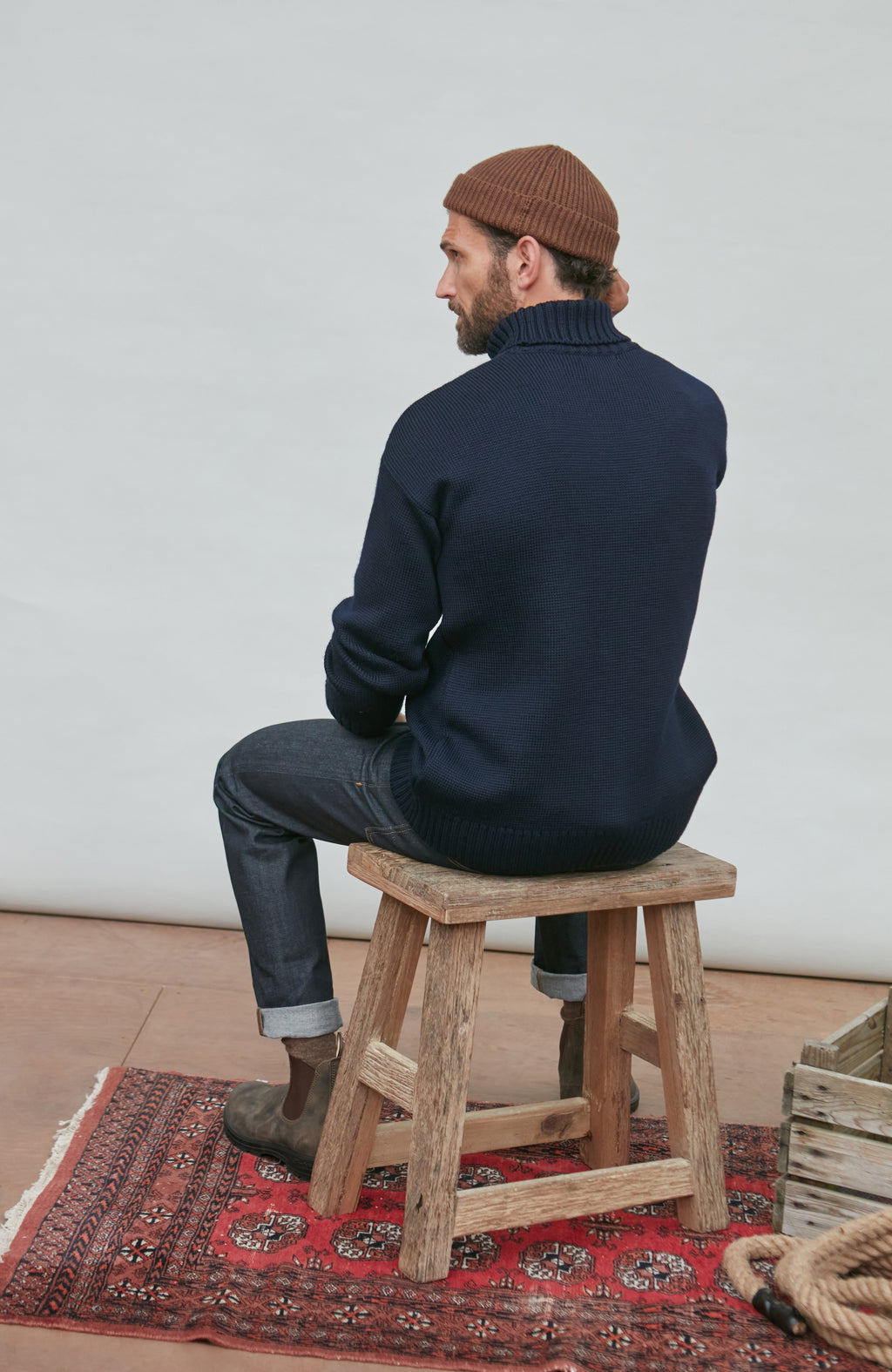 The Modern Submariner - Roll Neck Merino Wool Jumper