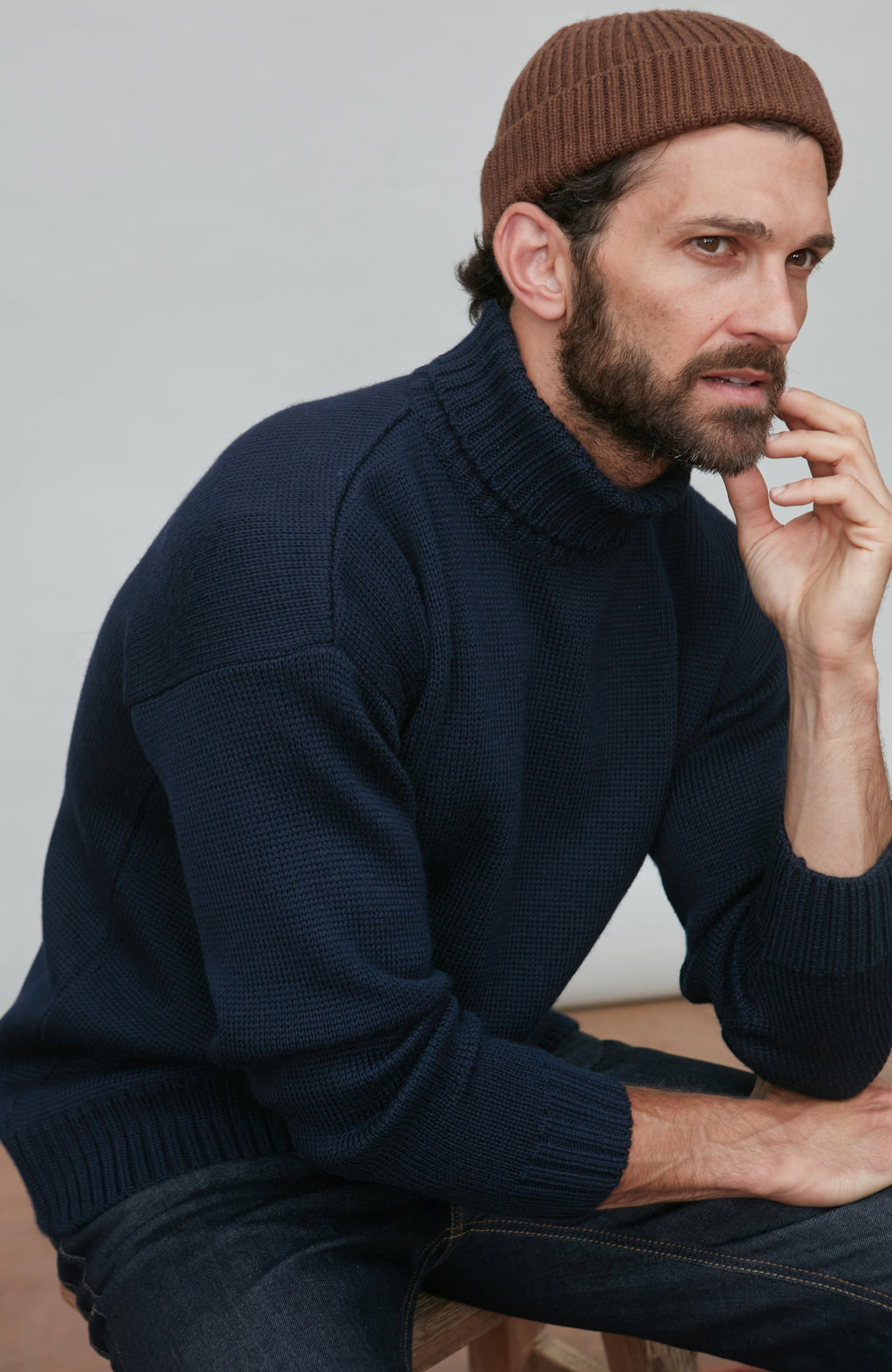 The Modern Submariner - Roll Neck Merino Wool Jumper