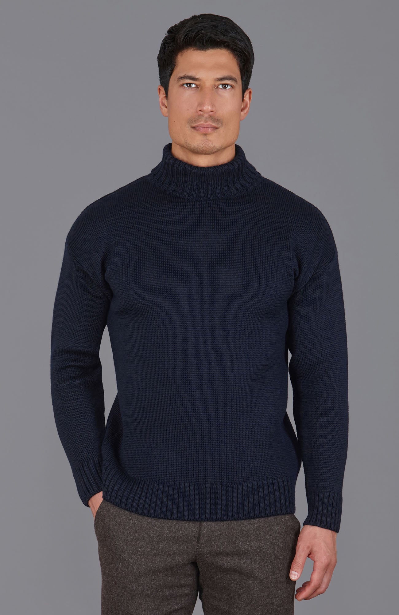 The Modern Submariner - Roll Neck Merino Wool Jumper