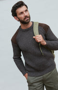 Mens Chunky British Wool Ribbed Shooting Jumper