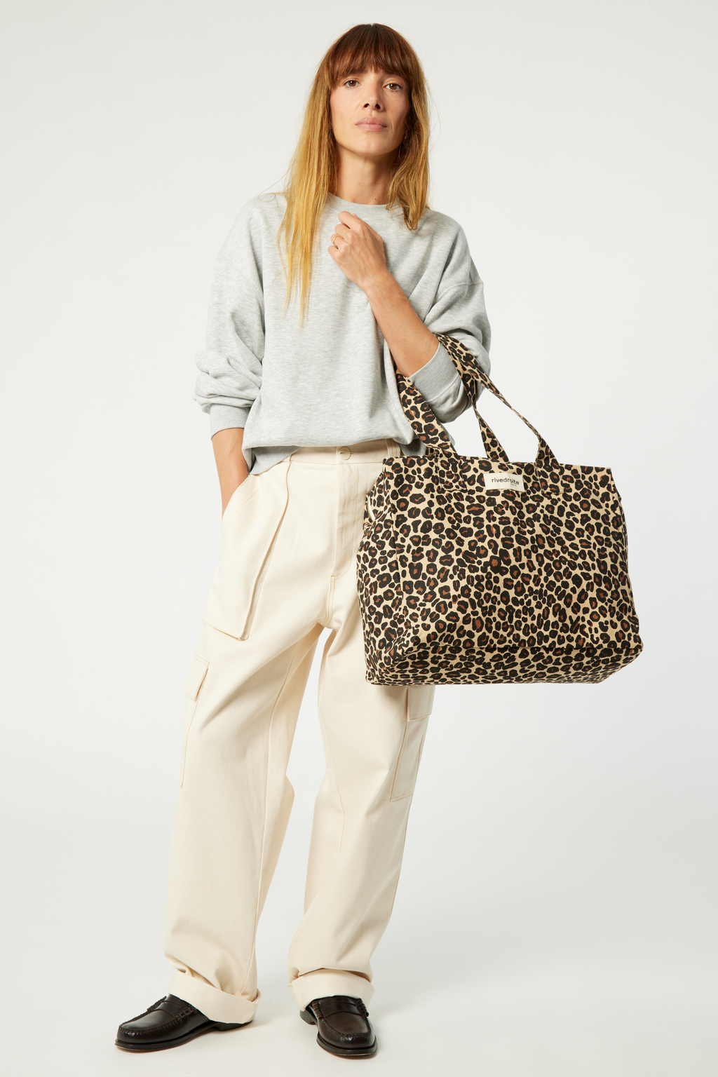 Célestins le sac 24 heures - Coton recyclé Léopard Beige