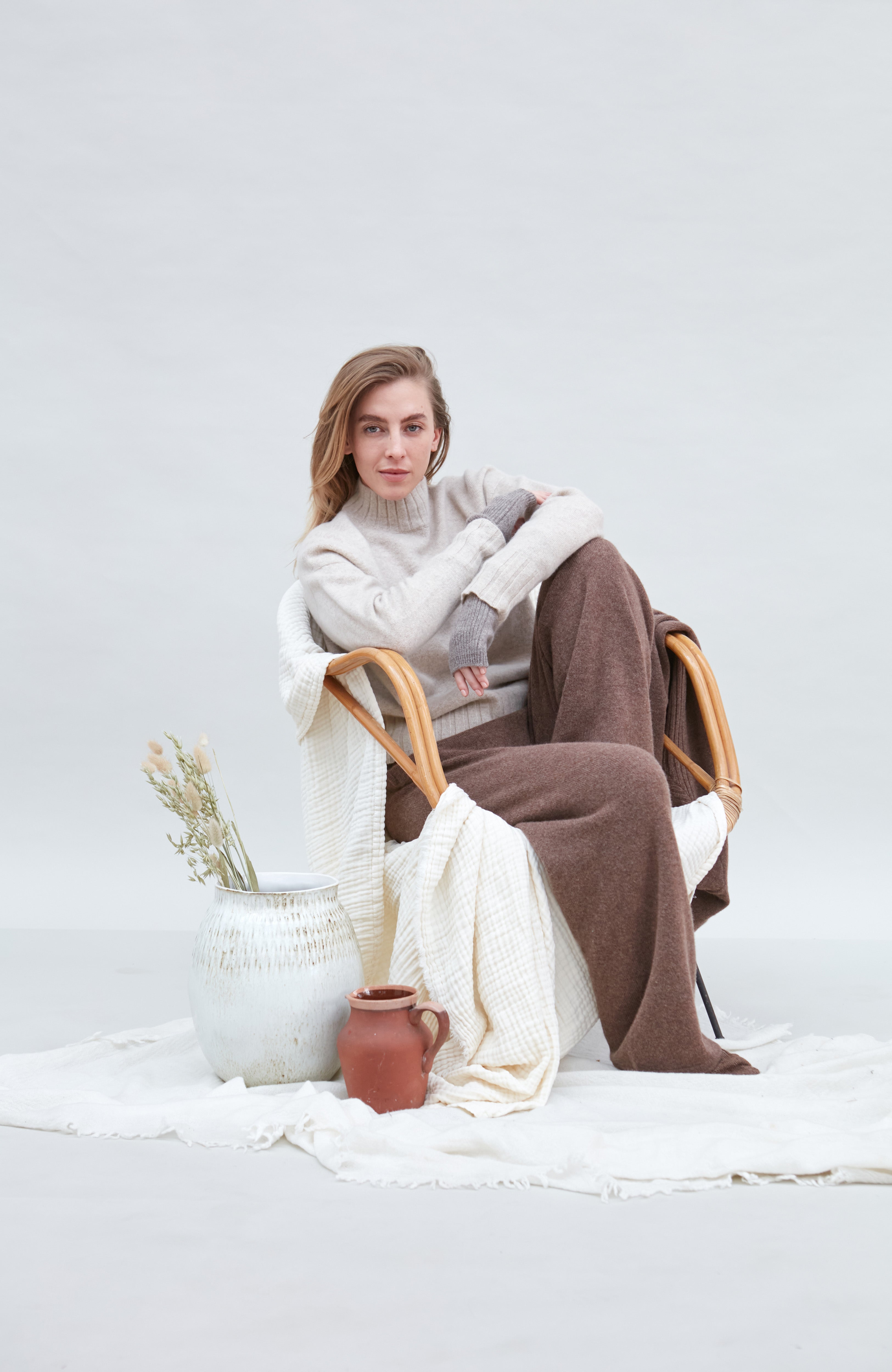 Womens Lambswool Grown On Neck Jumper