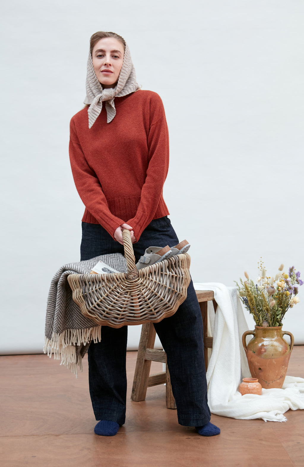 Womens Lambswool Grown On Neck Jumper