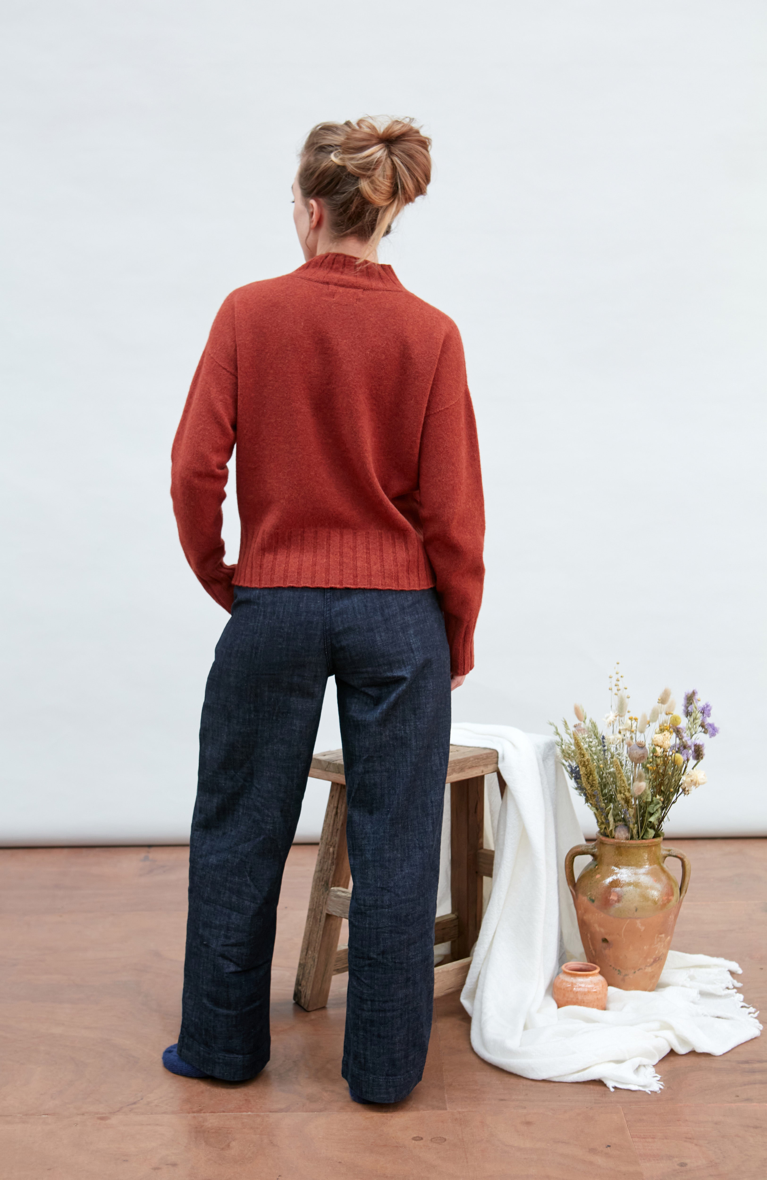 Womens Lambswool Grown On Neck Jumper