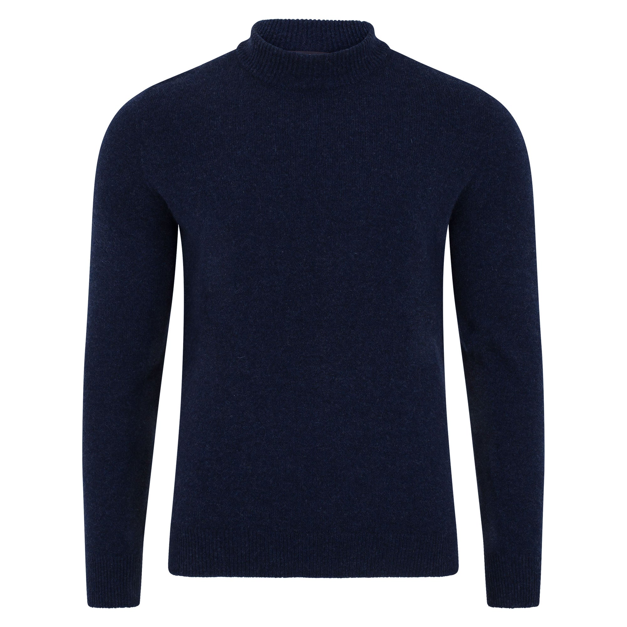 Mens Lambswool Mock Turtle Neck Jumper