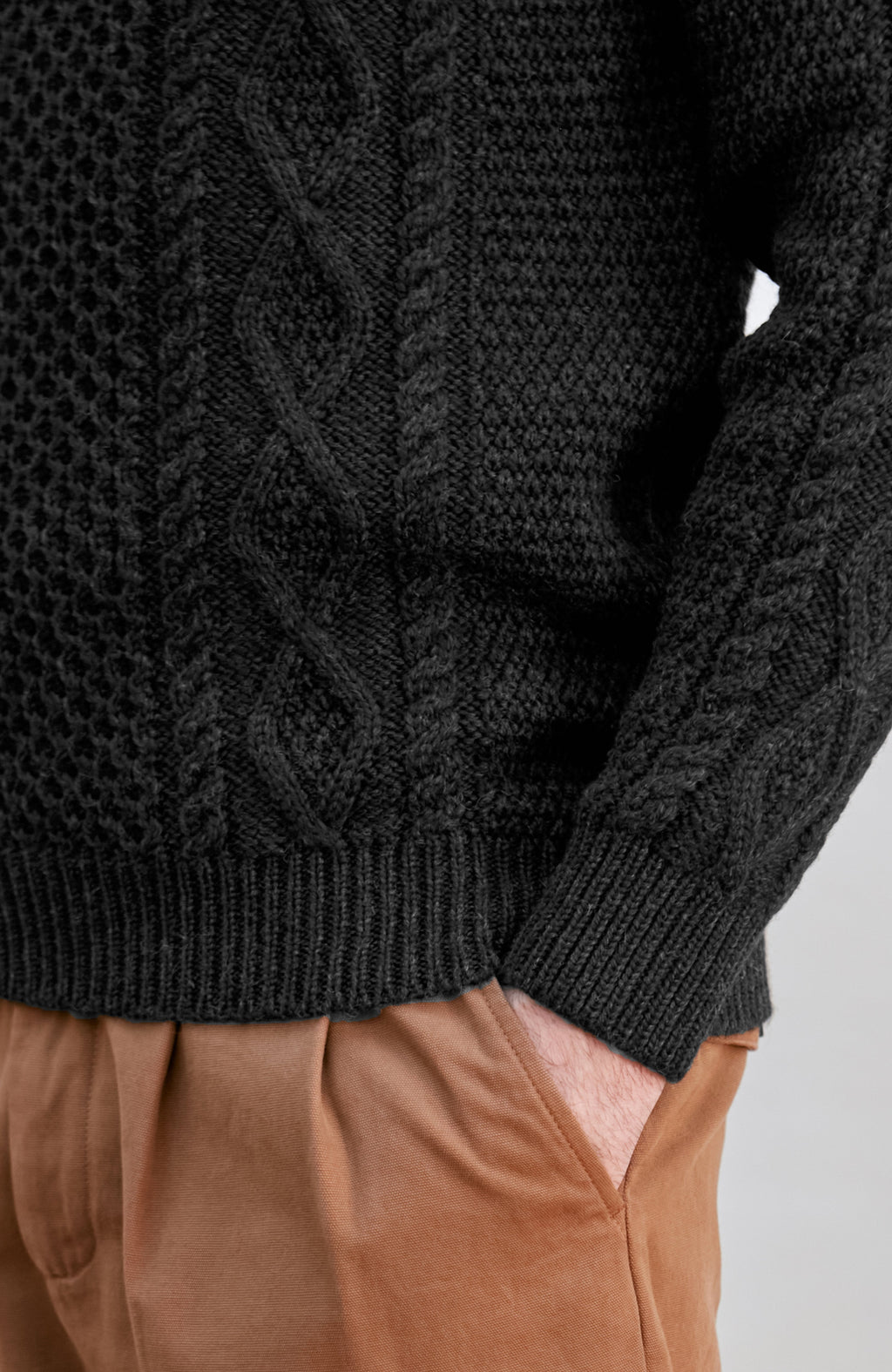 Mens Chunky Merino Wool Fisherman's Jumper