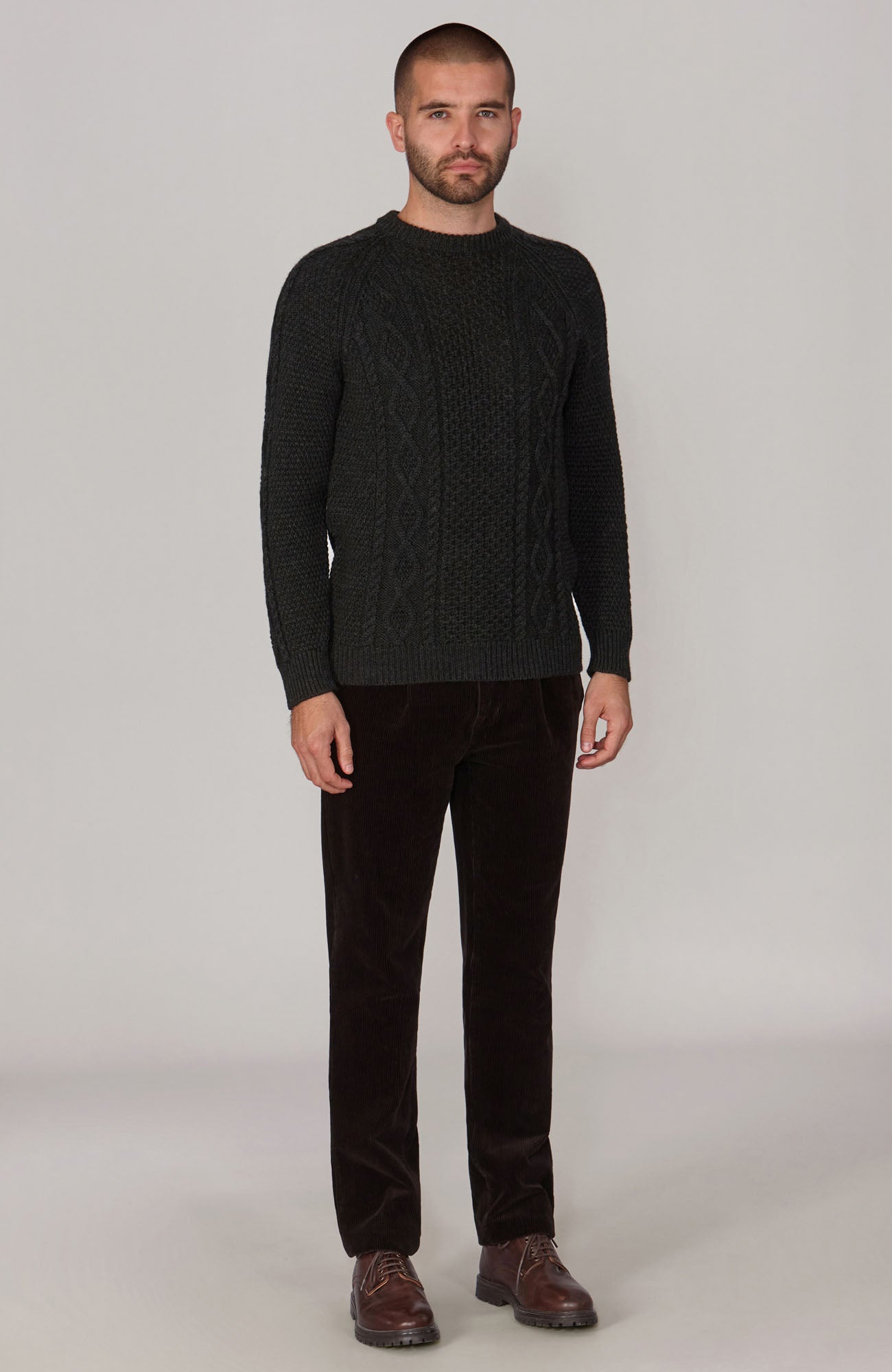 Mens Chunky Merino Wool Fisherman's Jumper