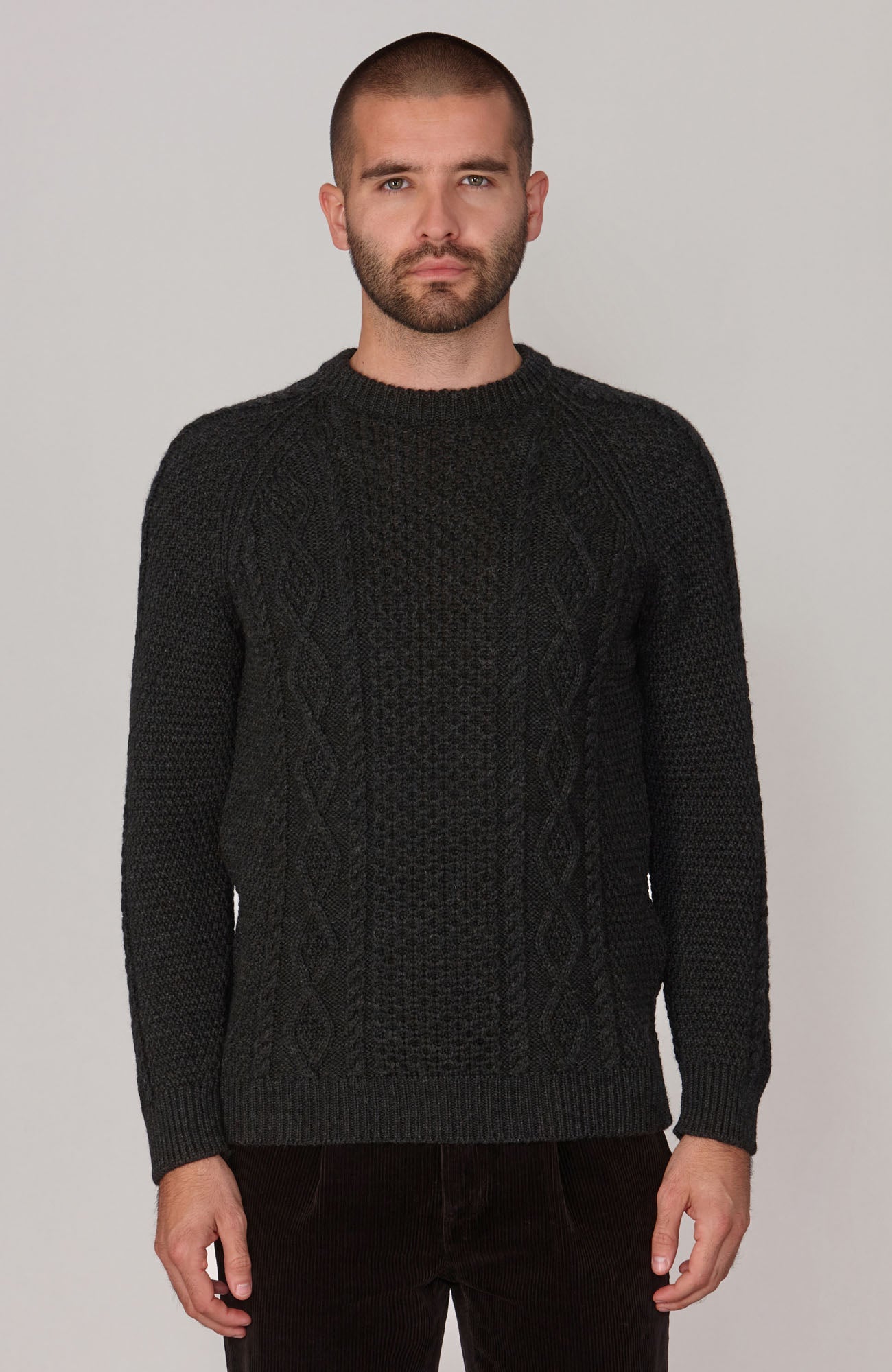 Mens Chunky Merino Wool Fisherman's Jumper