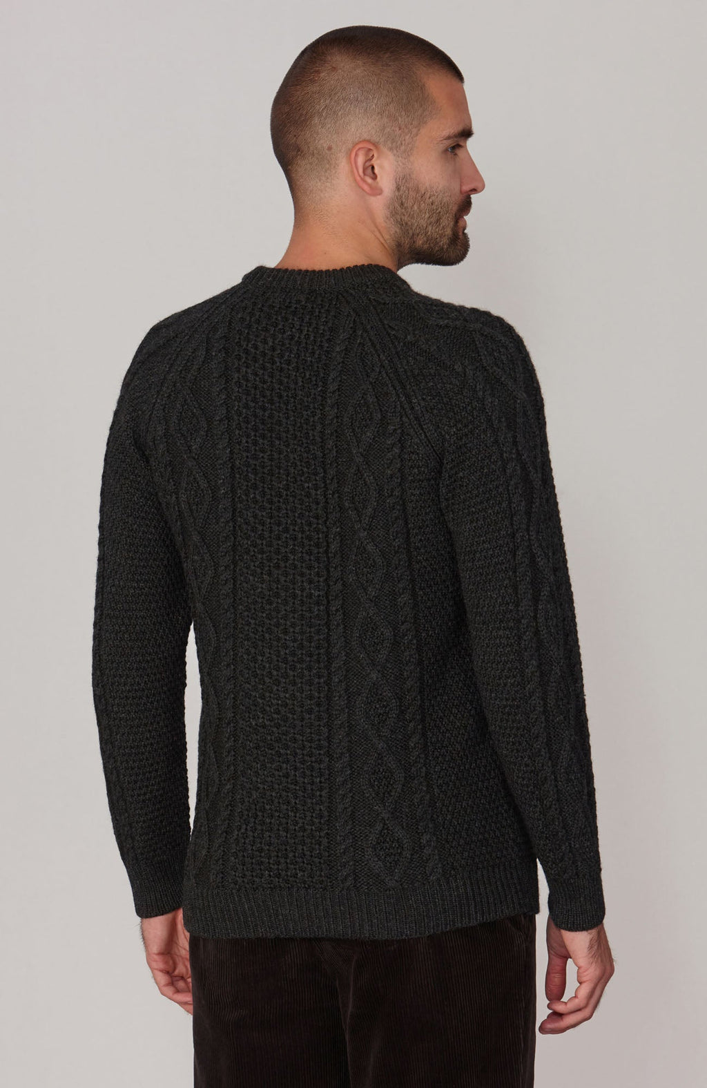 Mens Chunky Merino Wool Fisherman's Jumper