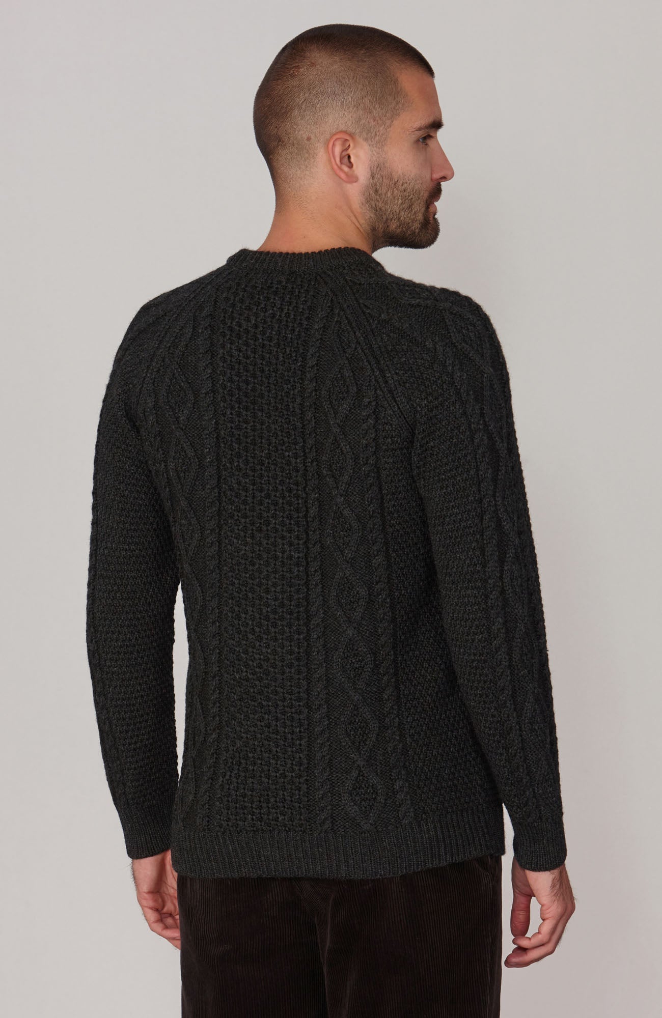 Mens Chunky Merino Wool Fisherman's Jumper