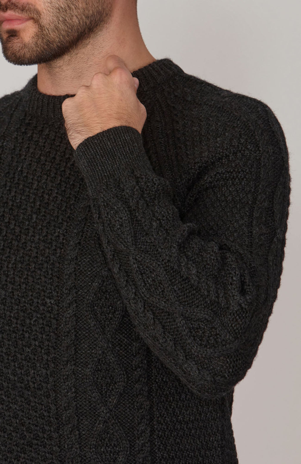 Mens Chunky Merino Wool Fisherman's Jumper