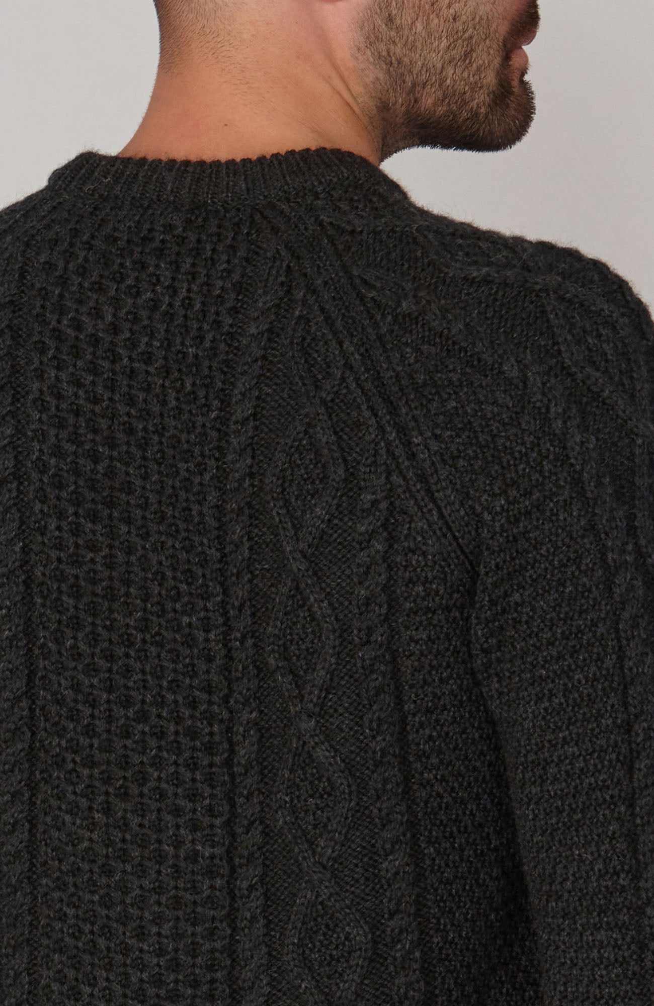 Mens Chunky Merino Wool Fisherman's Jumper