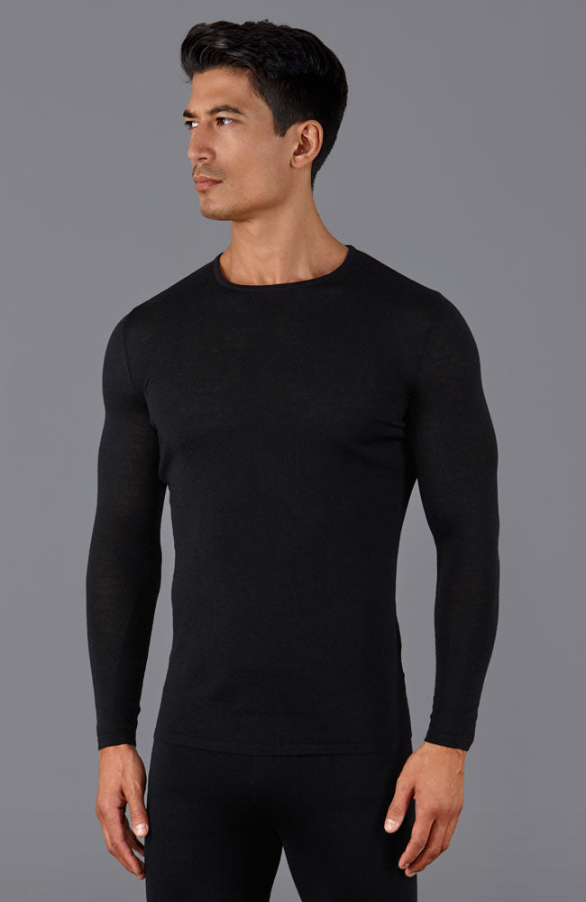 Mens Midweight Merino Activewear Base Layer Top