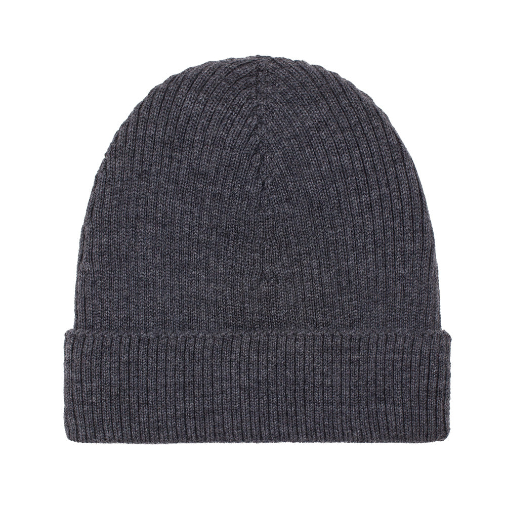 Womens Ribbed Extra Fine Merino Wool Beanie