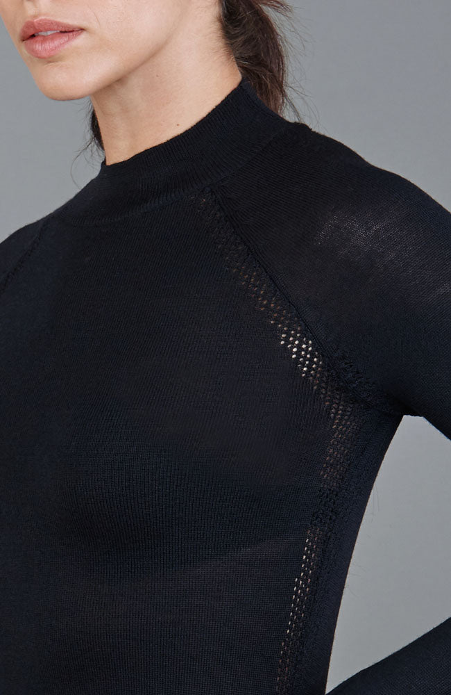 Womens Heavyweight Merino Activewear High Neck Top