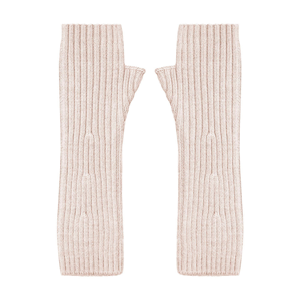 Womens Merino Activewear Ribbed Fingerless Gloves
