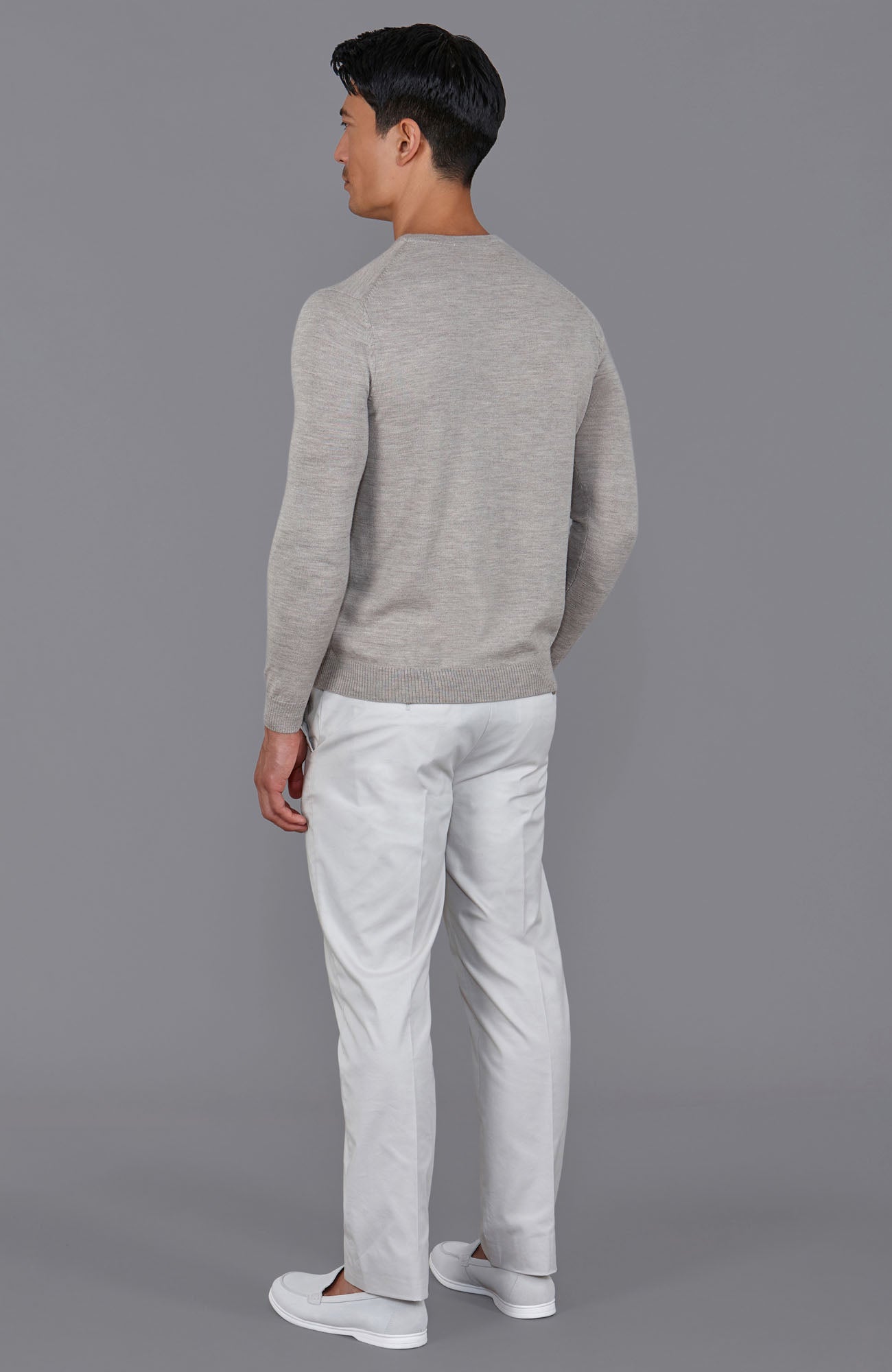 Mens Extra Fine Merino Wool Crew Neck Jumper