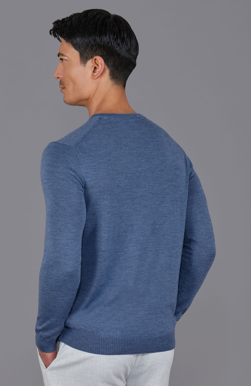 Mens Extra Fine Merino Wool Crew Neck Jumper