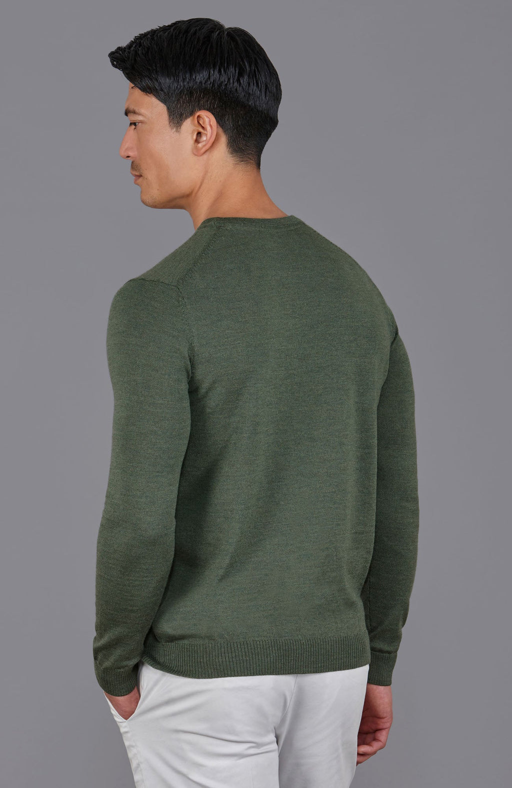 Mens Extra Fine Merino Wool Crew Neck Jumper