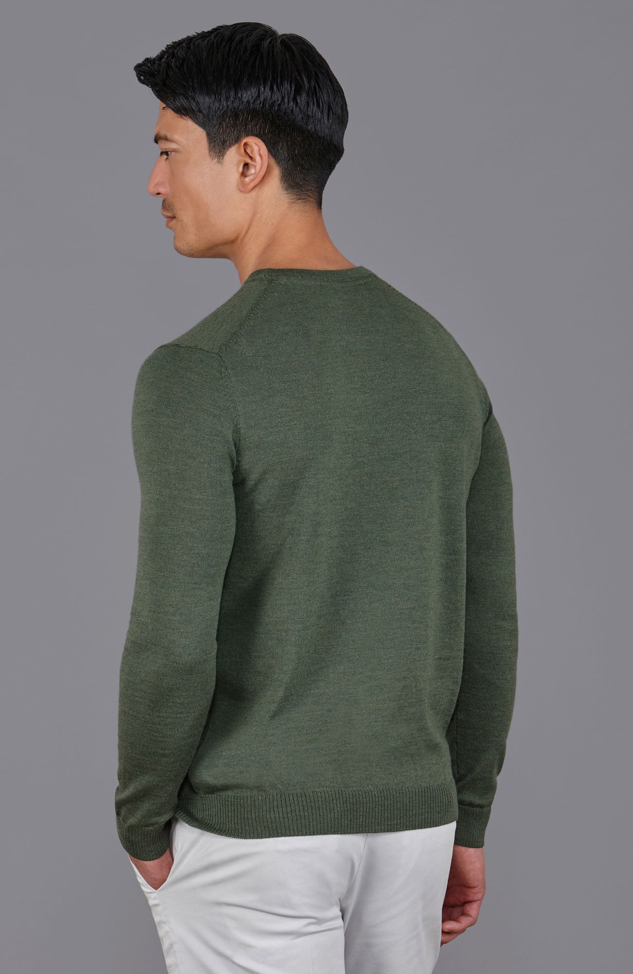 Mens Extra Fine Merino Wool Crew Neck Jumper