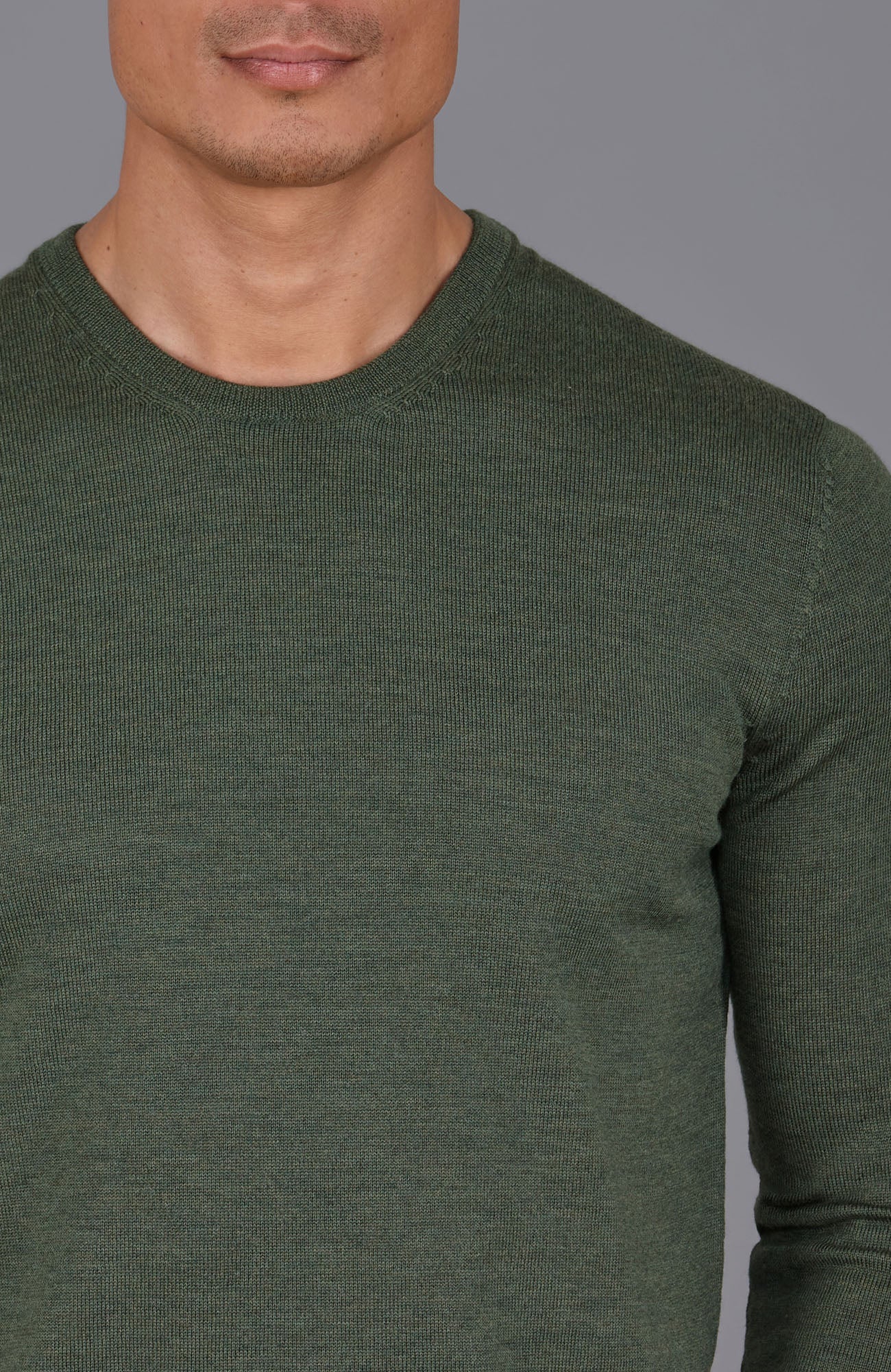 Mens Extra Fine Merino Wool Crew Neck Jumper