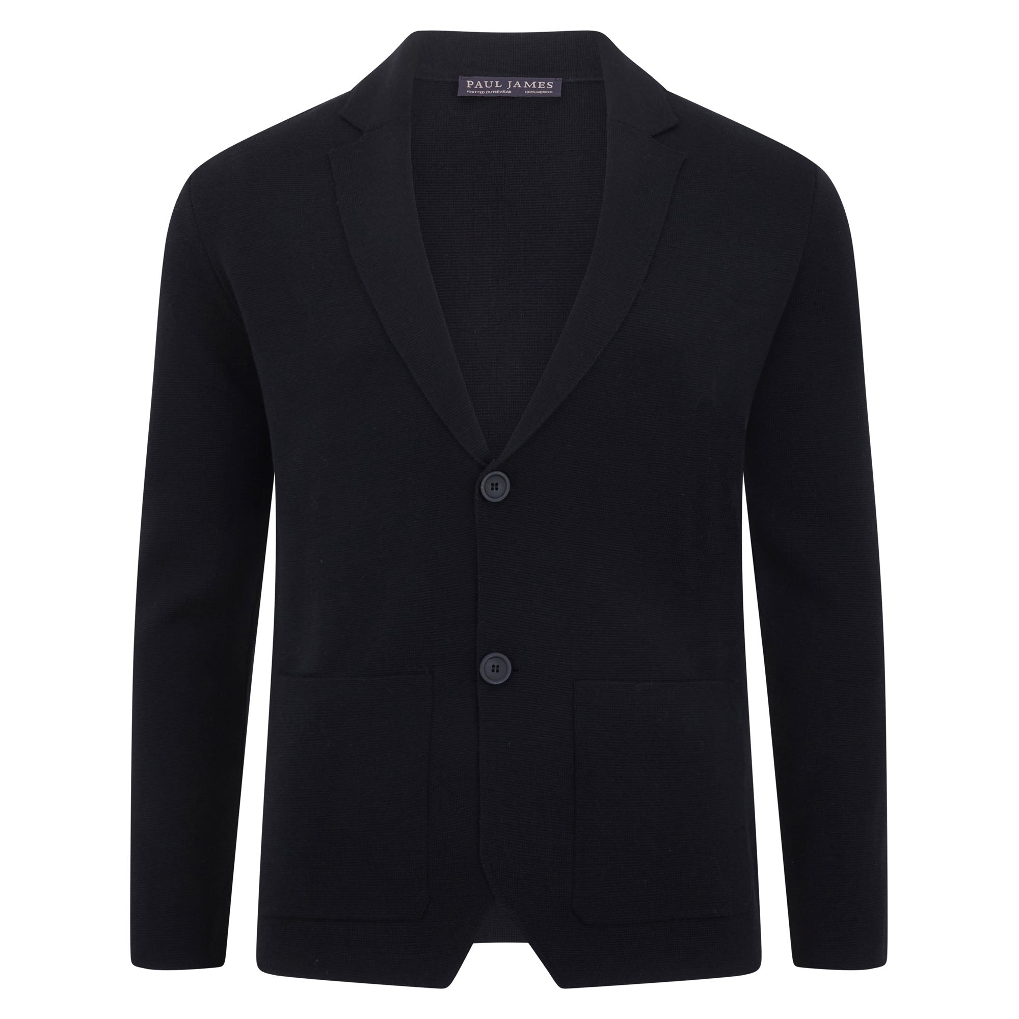 Mens Lightweight Extra Fine Merino Wool Knitted Blazer