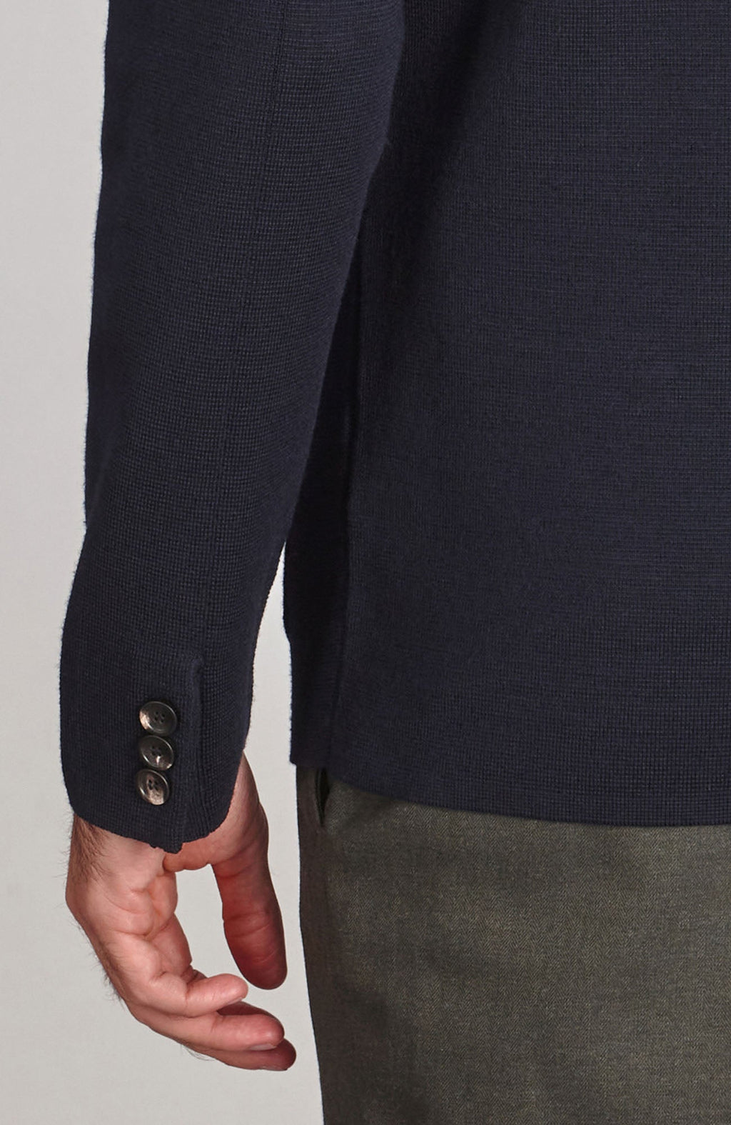 Mens Lightweight Extra Fine Merino Wool Knitted Blazer