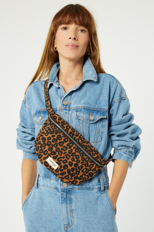Custine le sac banane - Coton recyclé Léopard