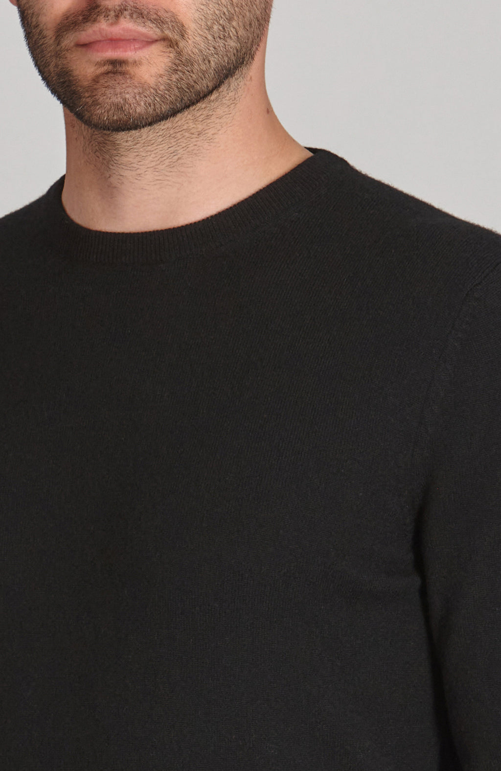 Mens Lightweight Merino Cashmere Crew Neck Jumper