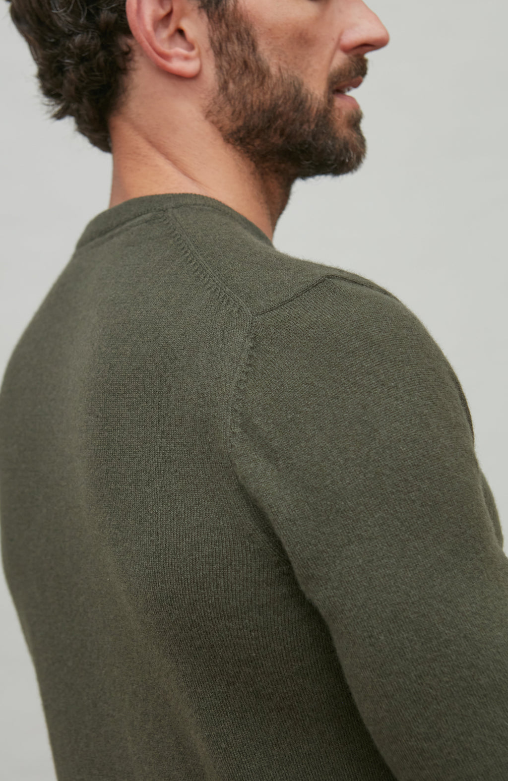 Mens Lightweight Merino Cashmere Crew Neck Jumper