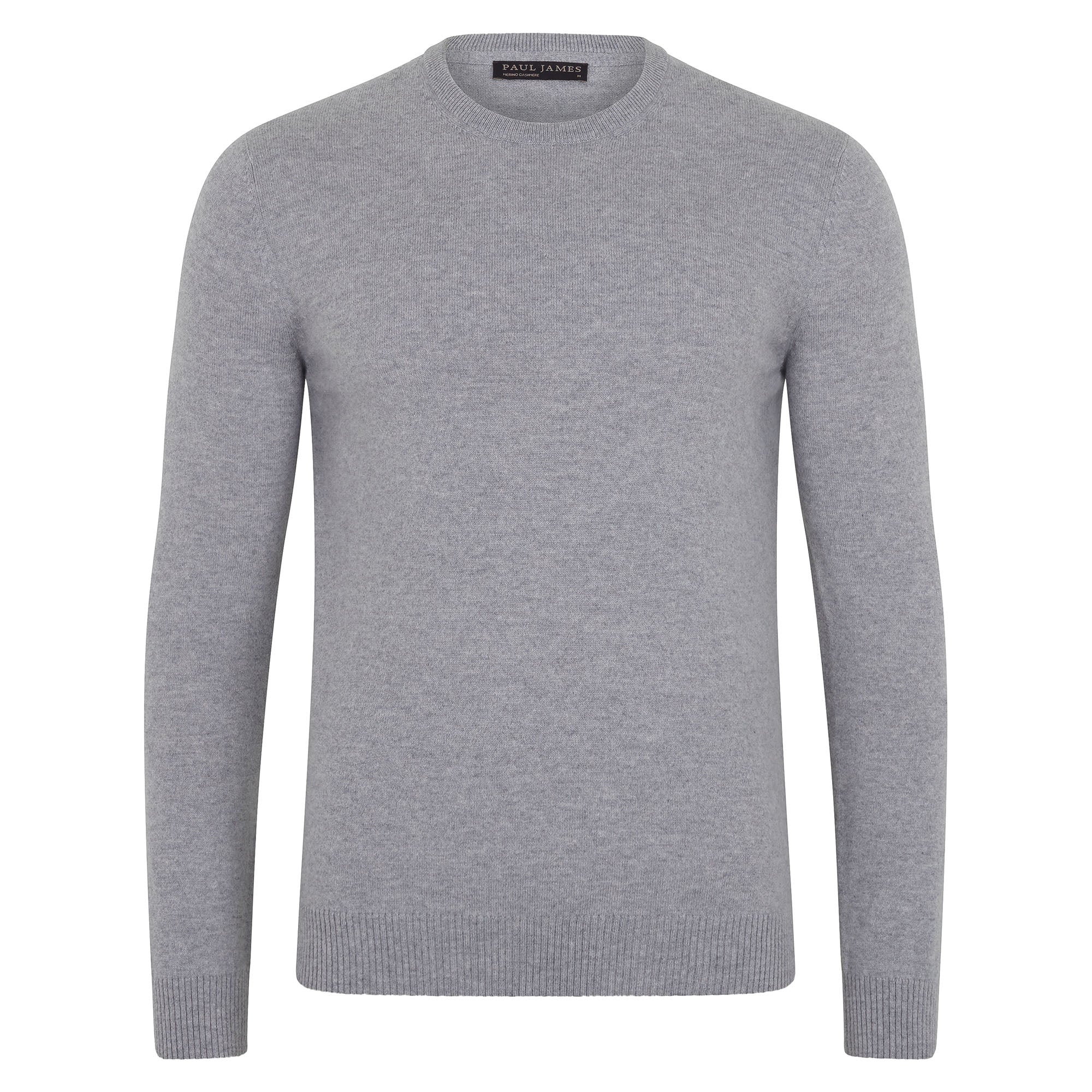 Mens Lightweight Merino Cashmere Crew Neck Jumper