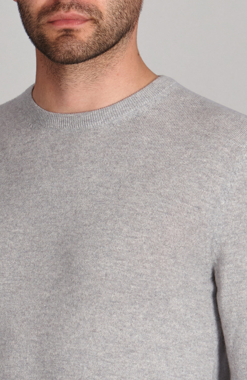 Mens Lightweight Merino Cashmere Crew Neck Jumper