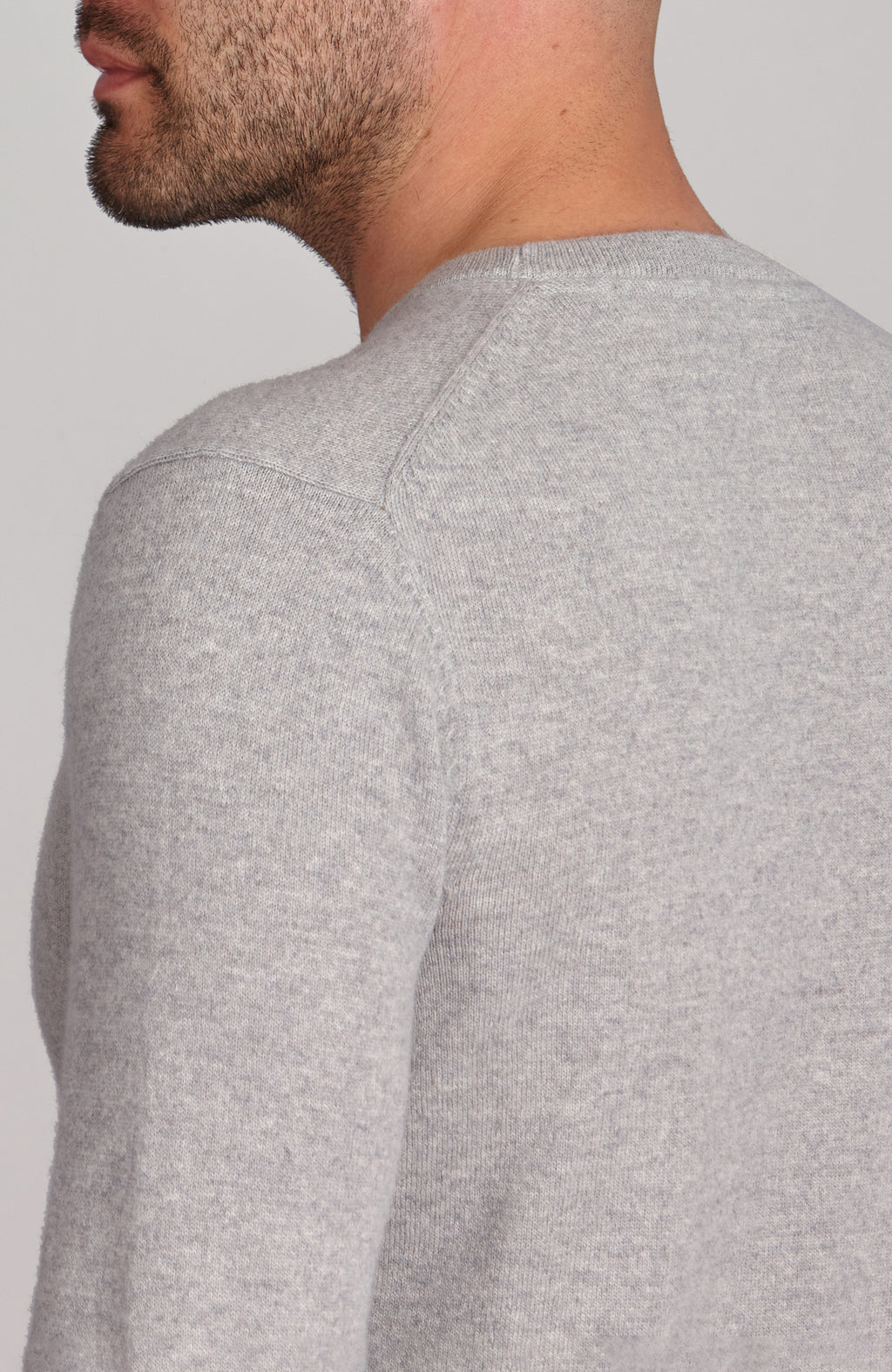 Mens Lightweight Merino Cashmere Crew Neck Jumper