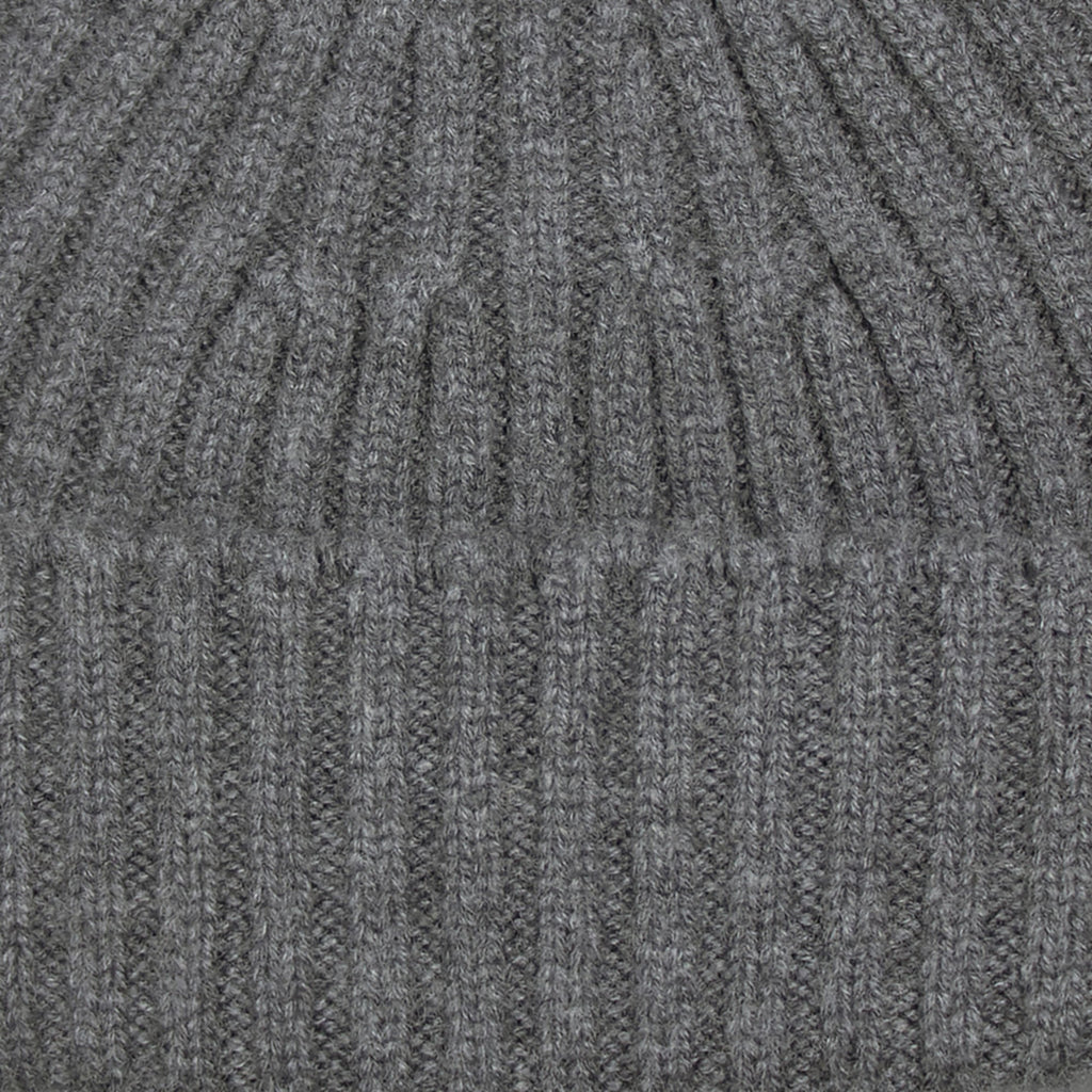 Heavyweight Merino Cashmere Ribbed Beanie