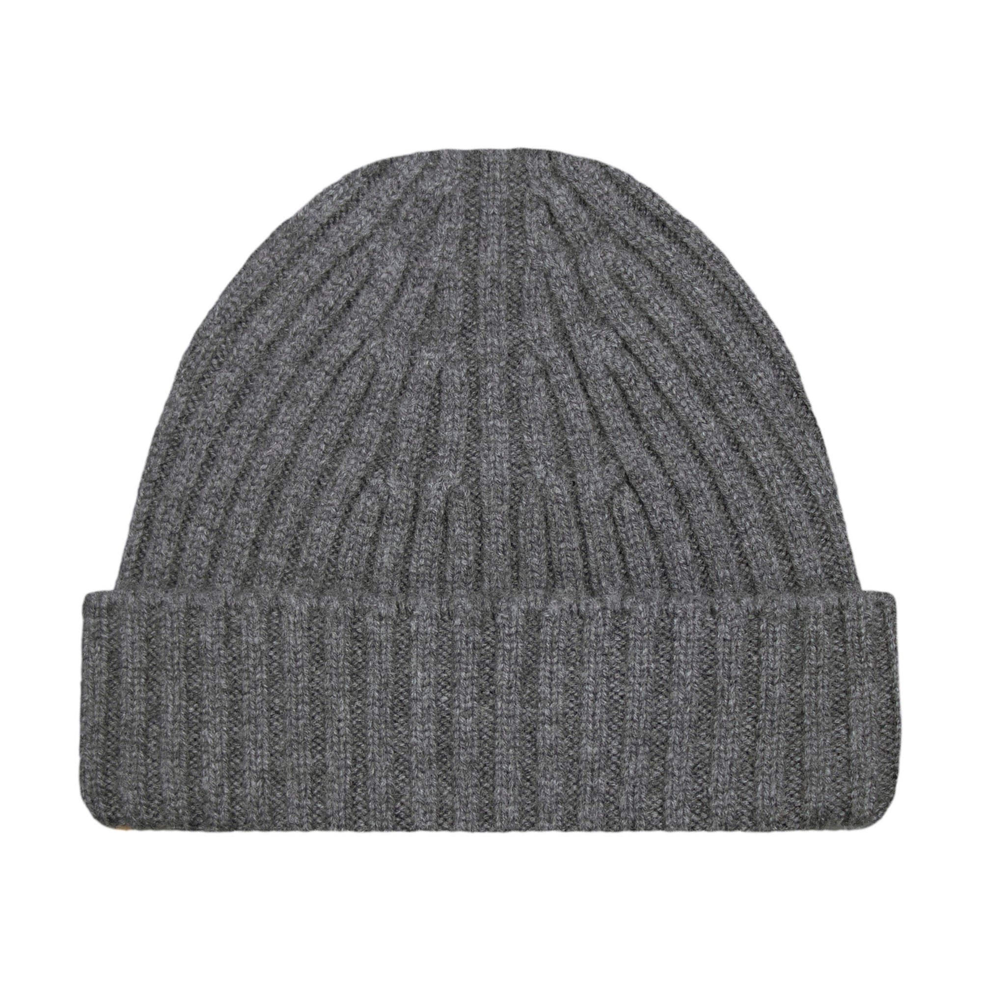 Heavyweight Merino Cashmere Ribbed Beanie