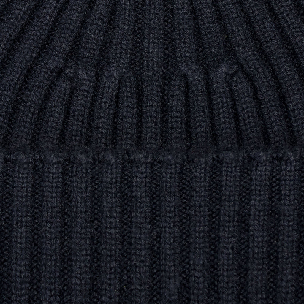 Heavyweight Merino Cashmere Ribbed Beanie