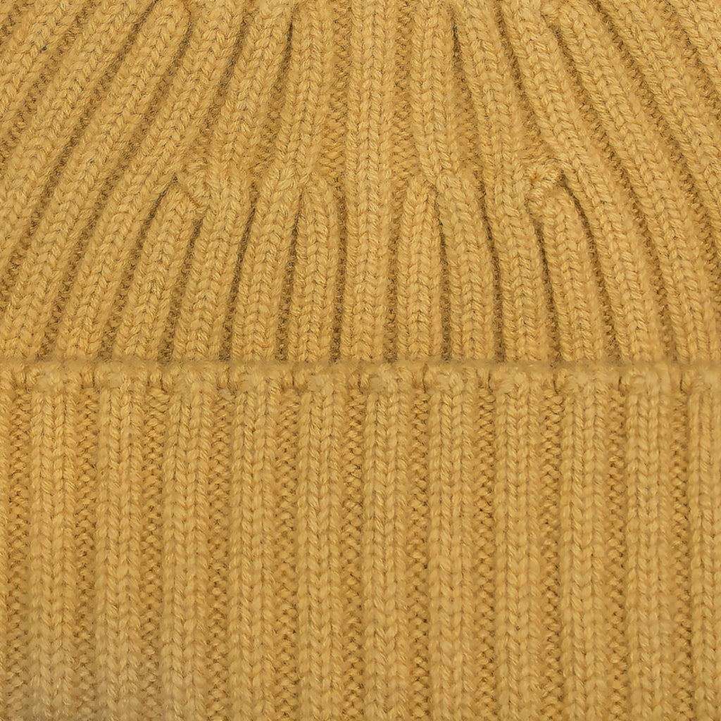 Heavyweight Merino Cashmere Ribbed Beanie
