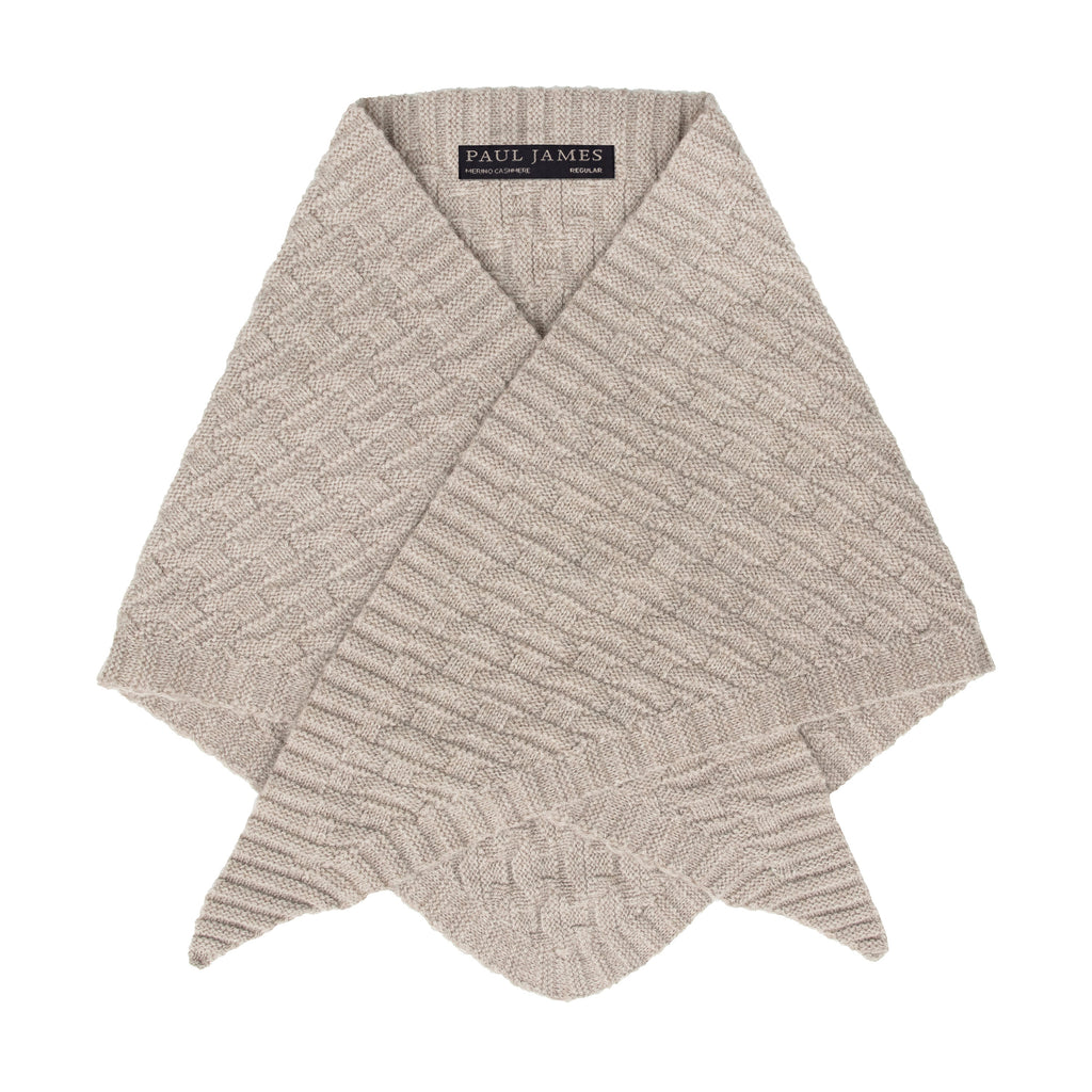 Merino Cashmere Textured Triangle Scarf