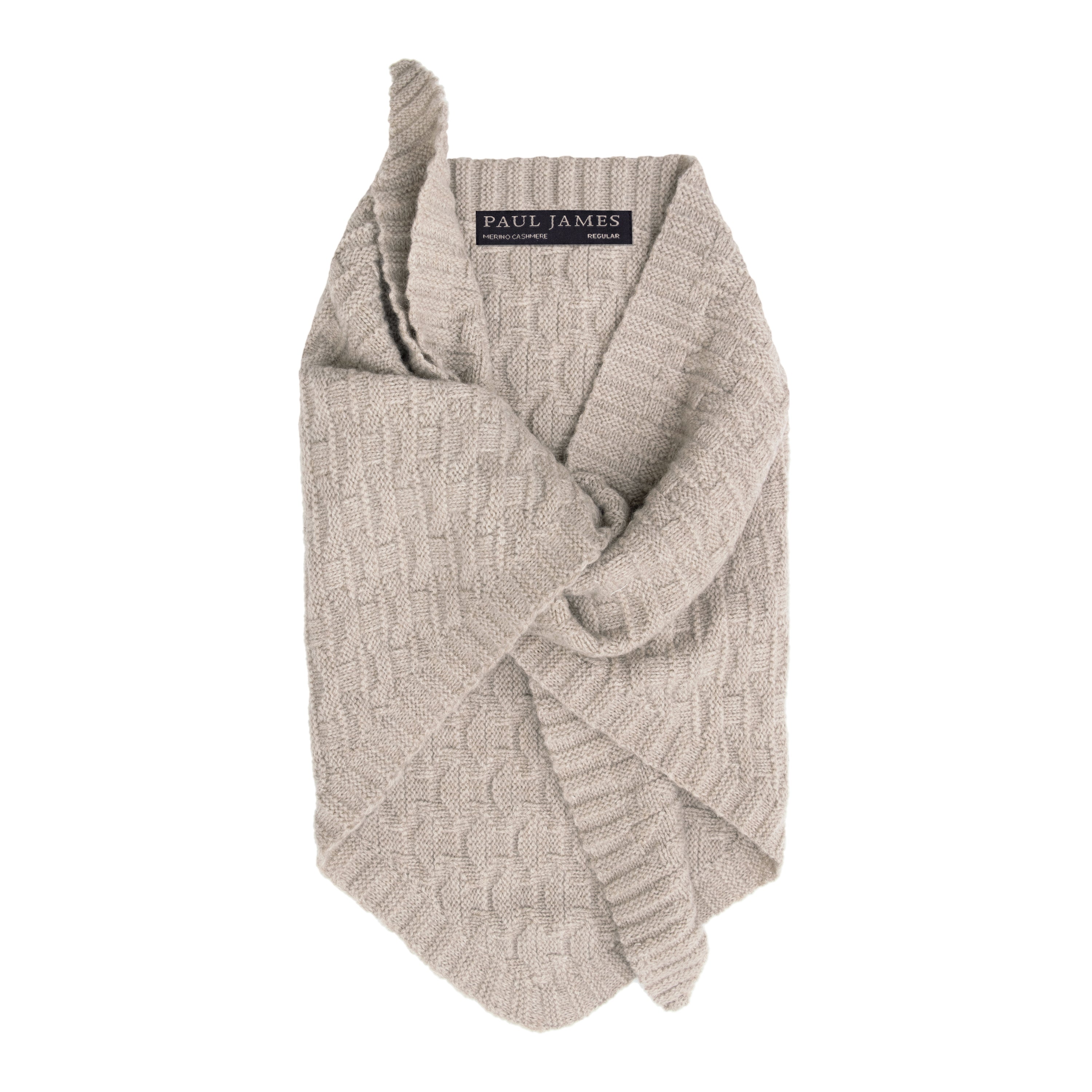 Merino Cashmere Textured Triangle Scarf