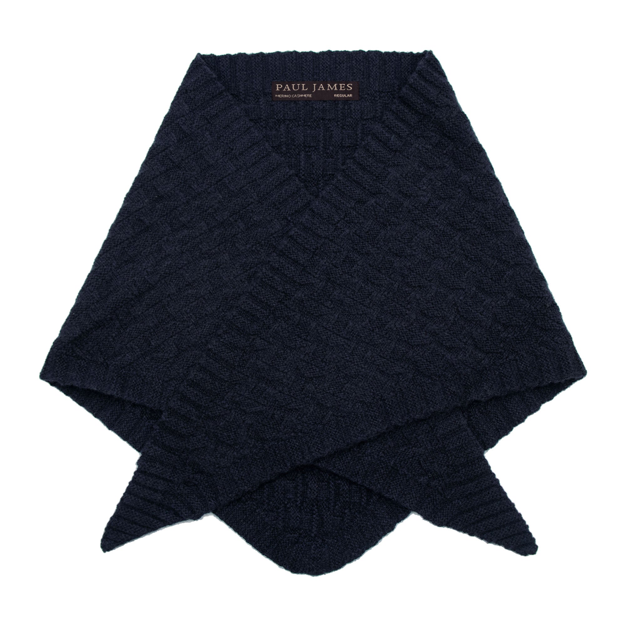Merino Cashmere Textured Triangle Scarf