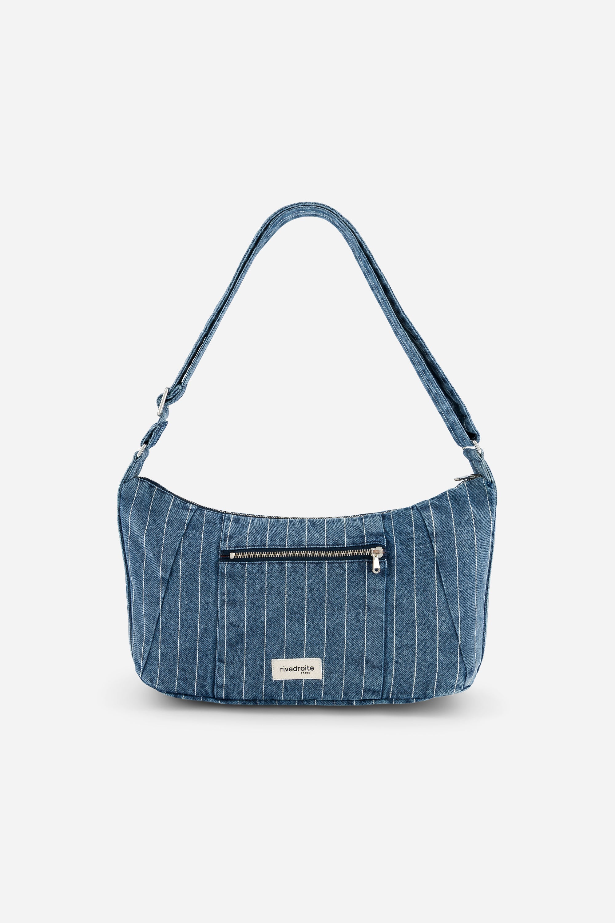 Mini Charlot le sac crossbody - Denim Bleu Rayé