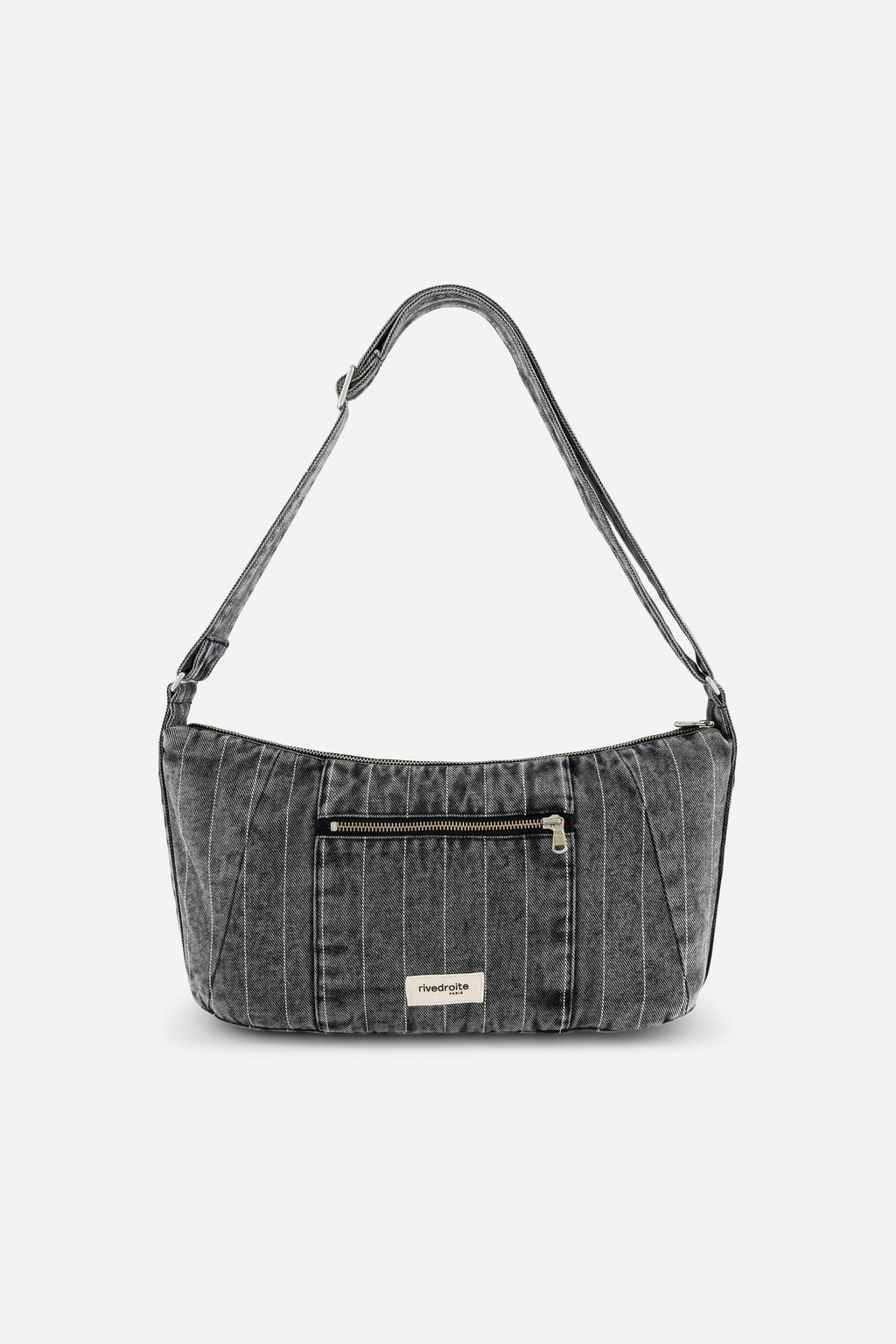 Mini Charlot le sac crossbody - Denim Noir Rayé