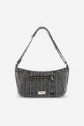 Mini Charlot le sac crossbody - Denim Noir Rayé