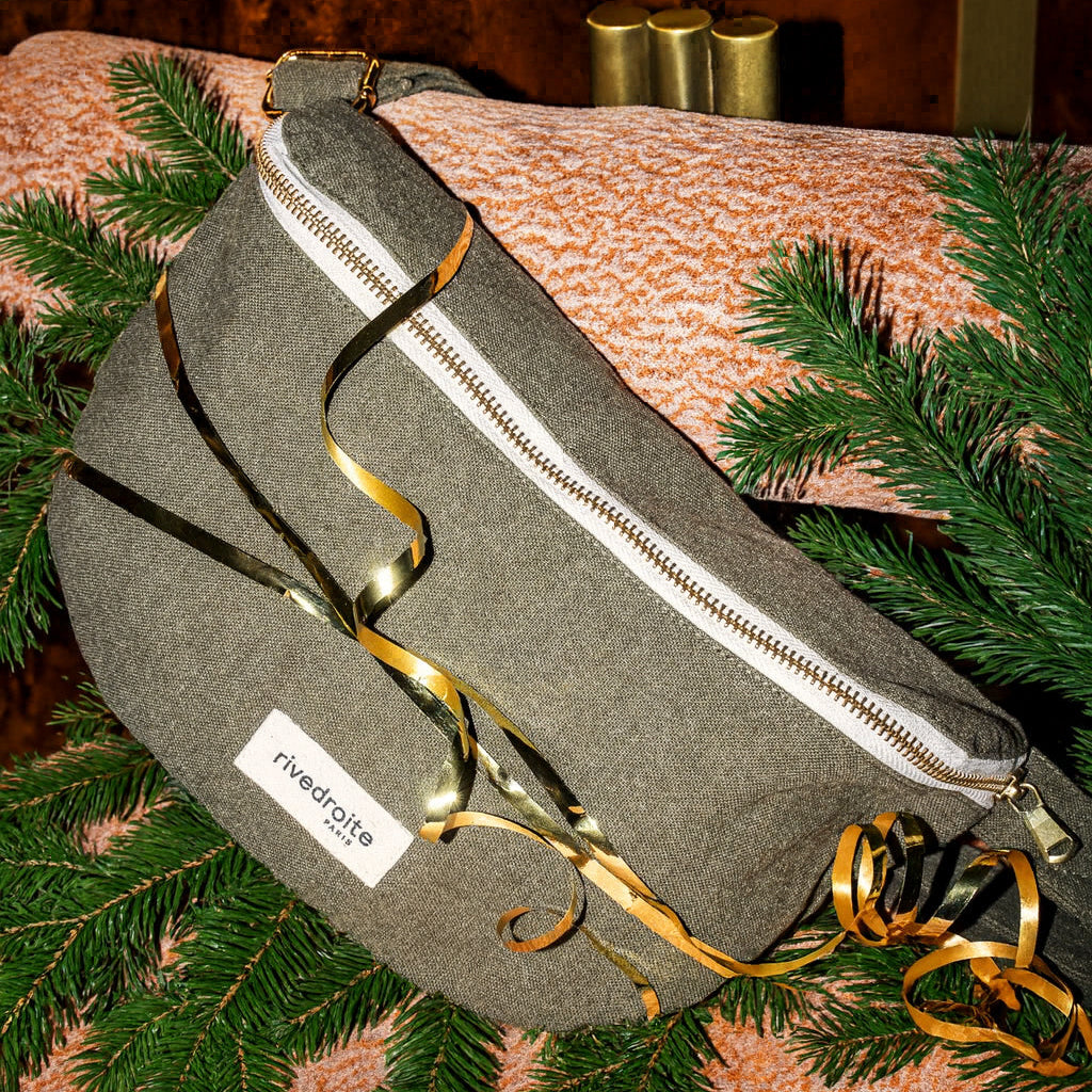 Custine le sac banane - Coton recyclé Kaki