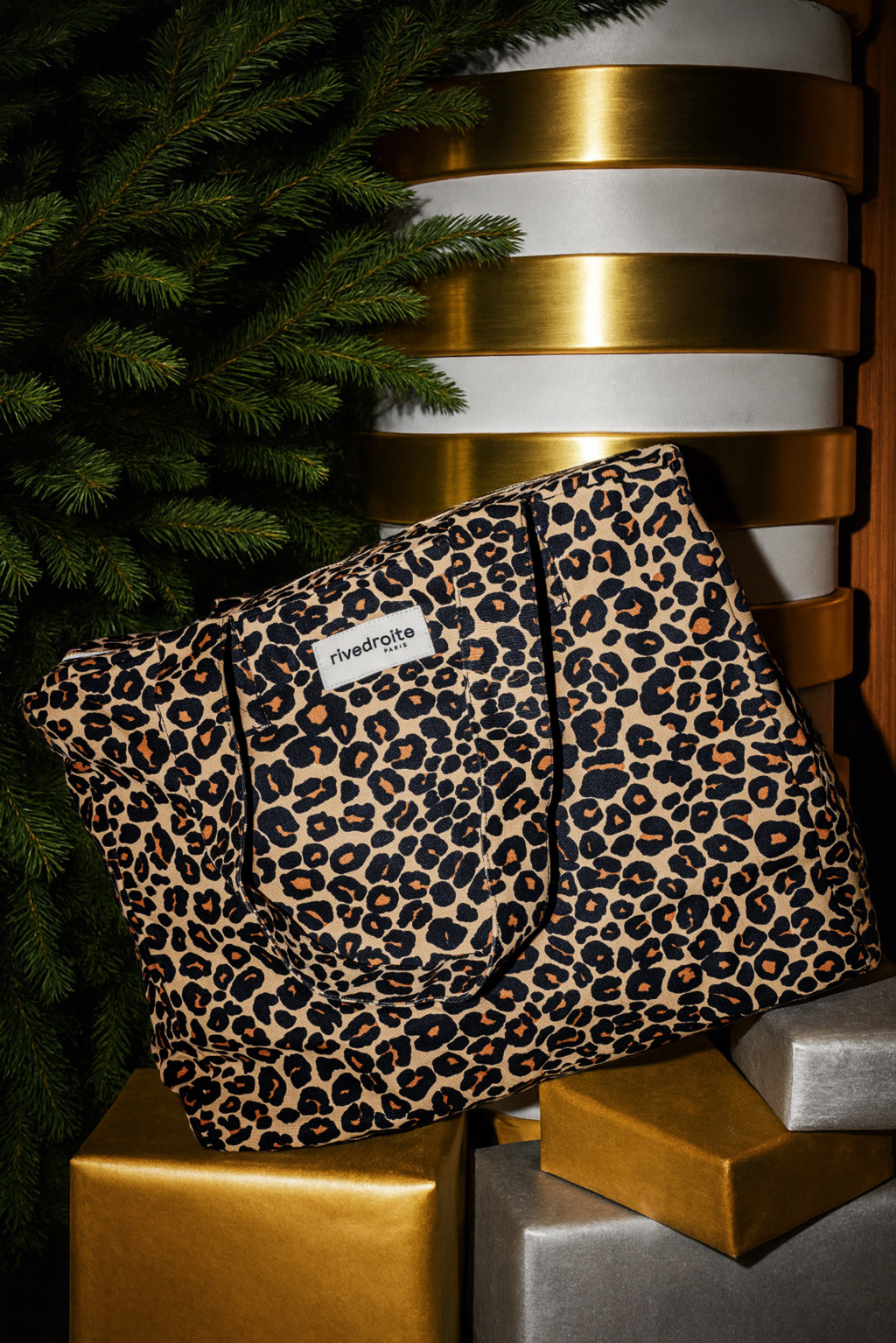 Célestins le sac 24 heures - Coton recyclé Léopard Beige