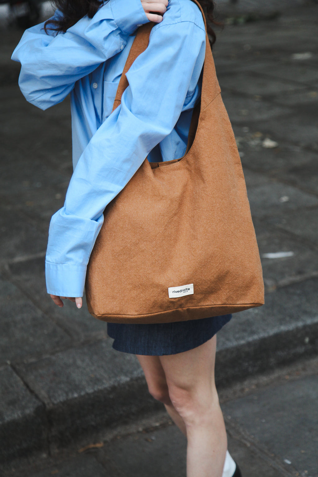 Richelieu le sac hobo - Polycoton Recyclé Camel